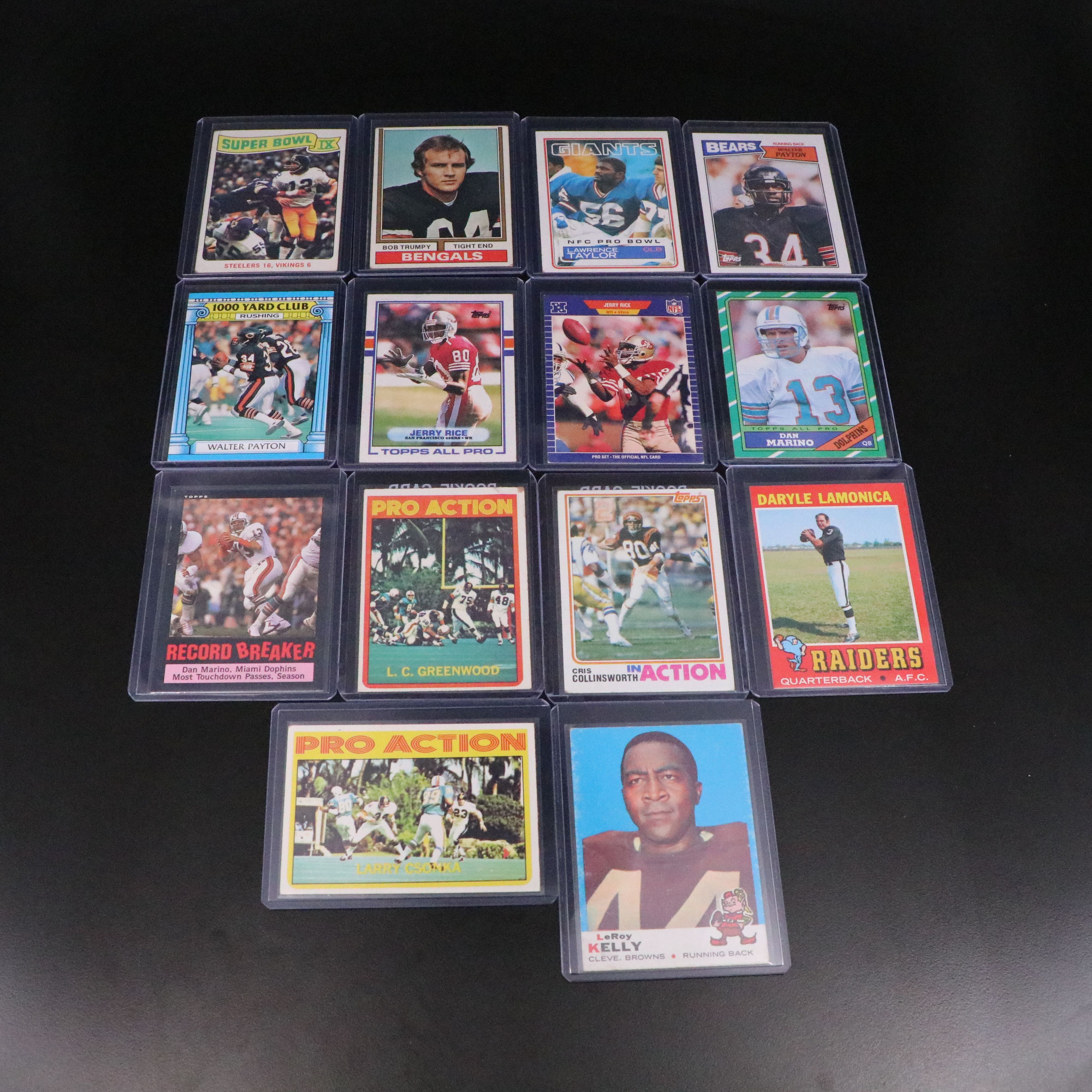 Topps Football Cards Featuring Mike Singletary and Marcus Allen Rookies
