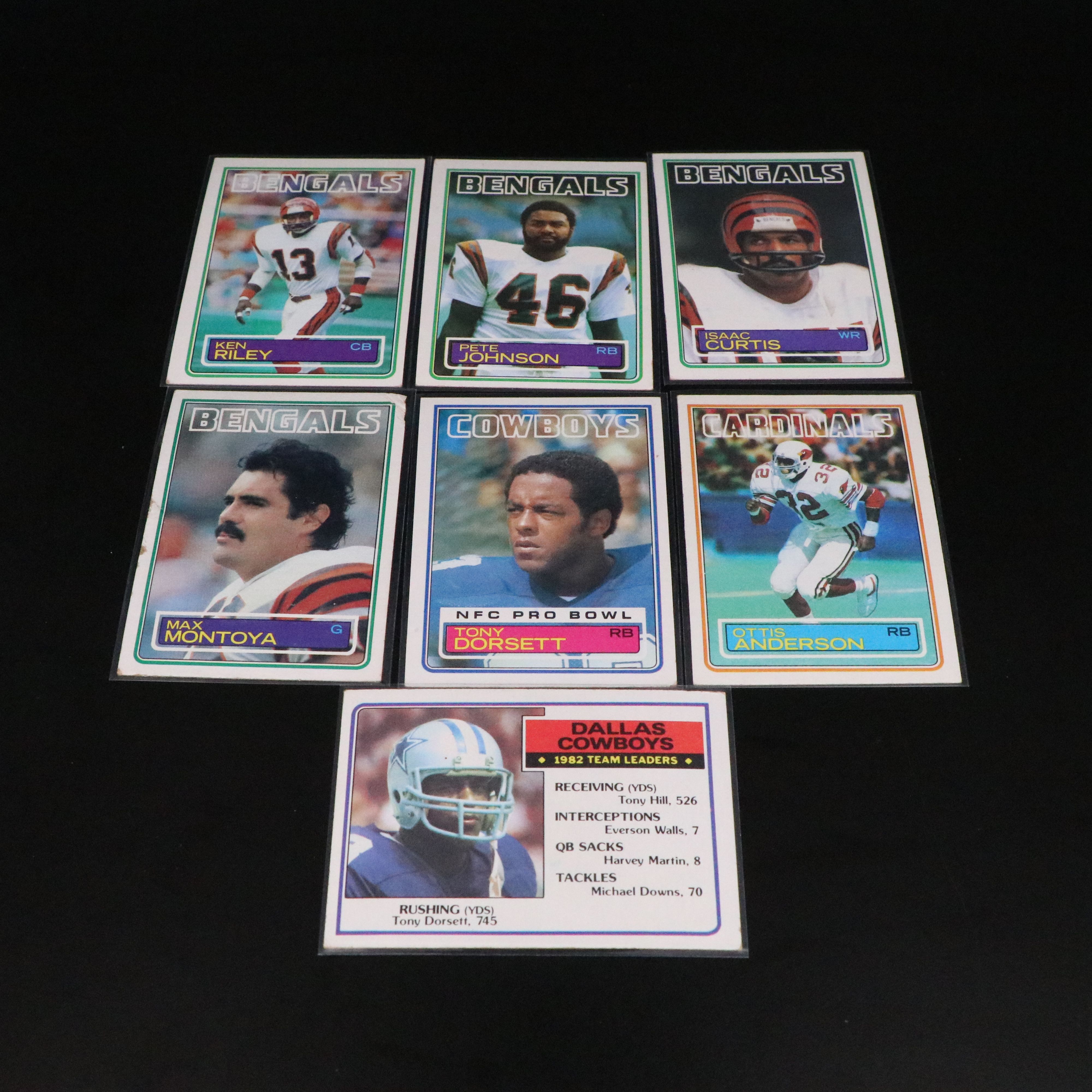 Topps Football Cards Featuring Mike Singletary and Marcus Allen Rookies
