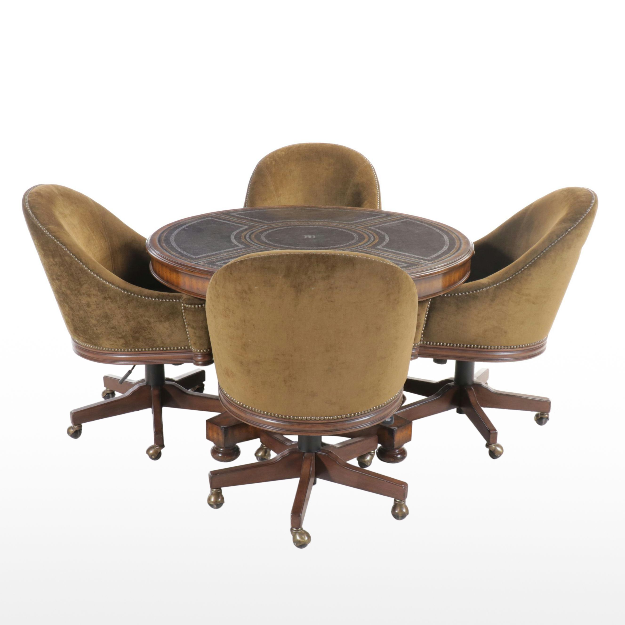 Regency Style Maitland-Smith Games Table and Powell Chairs