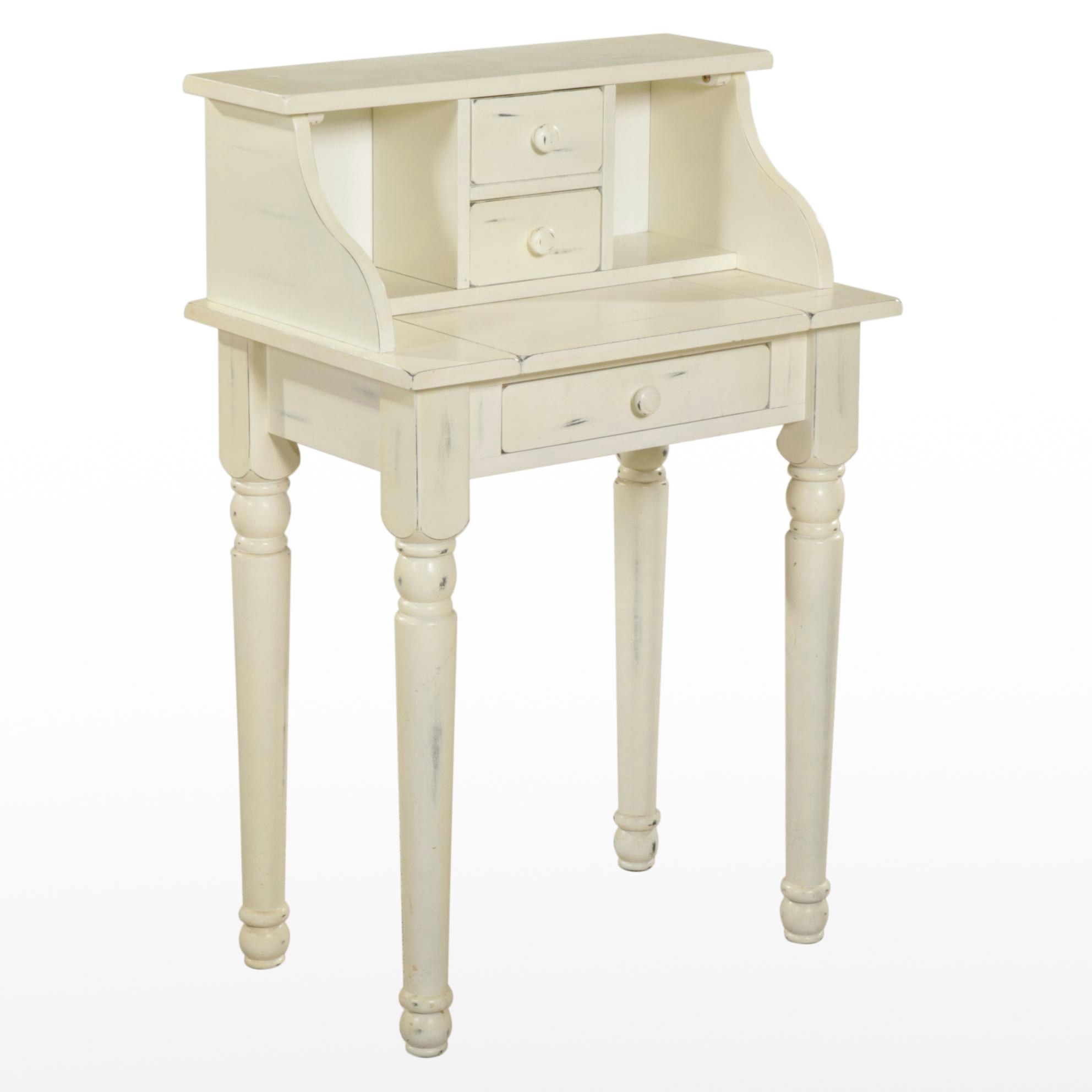 Distressed Painted Wood Writing Desk, 21st Century