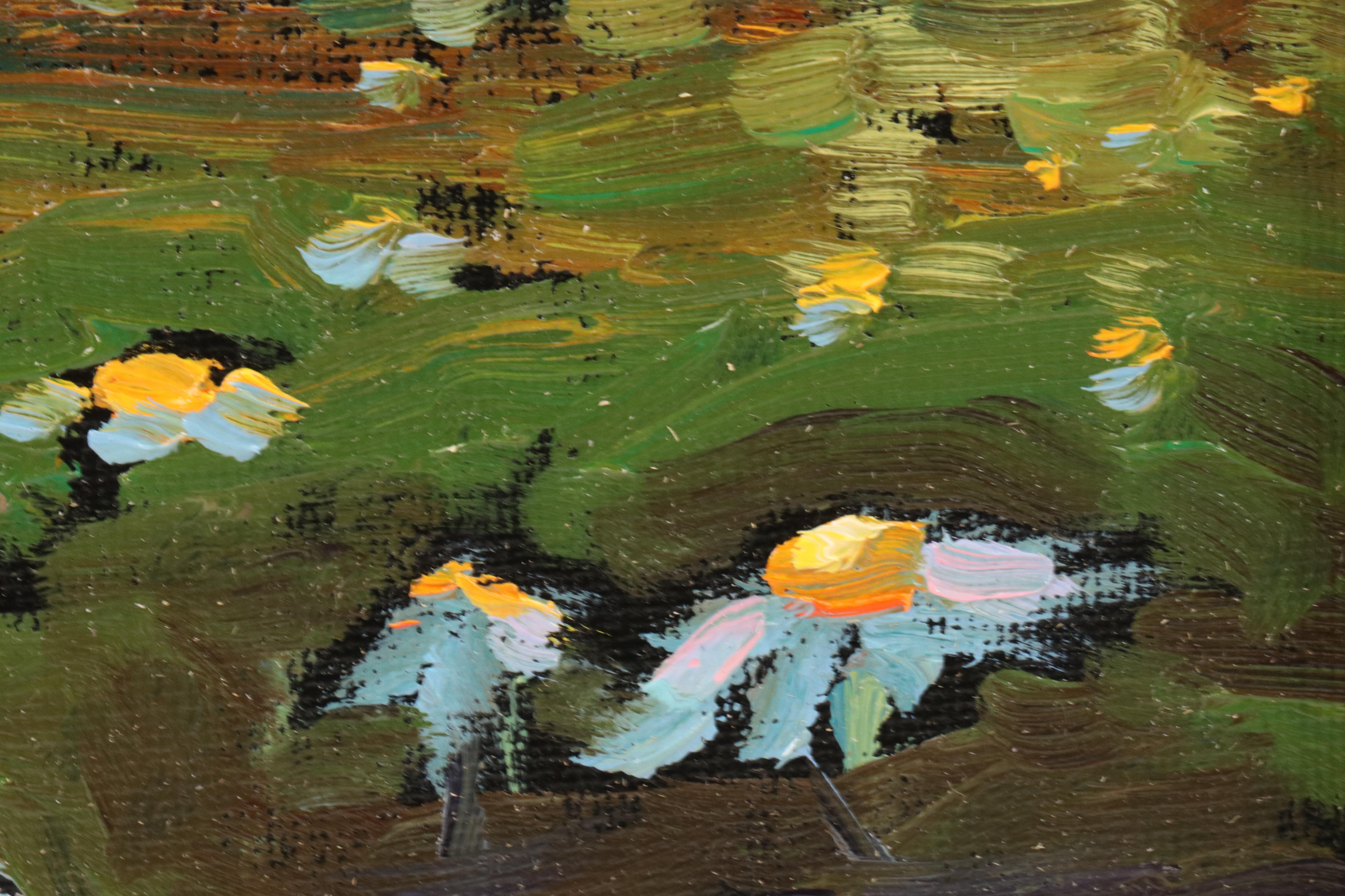 William Hawkins Floral Landscape Oil Painting, 2025