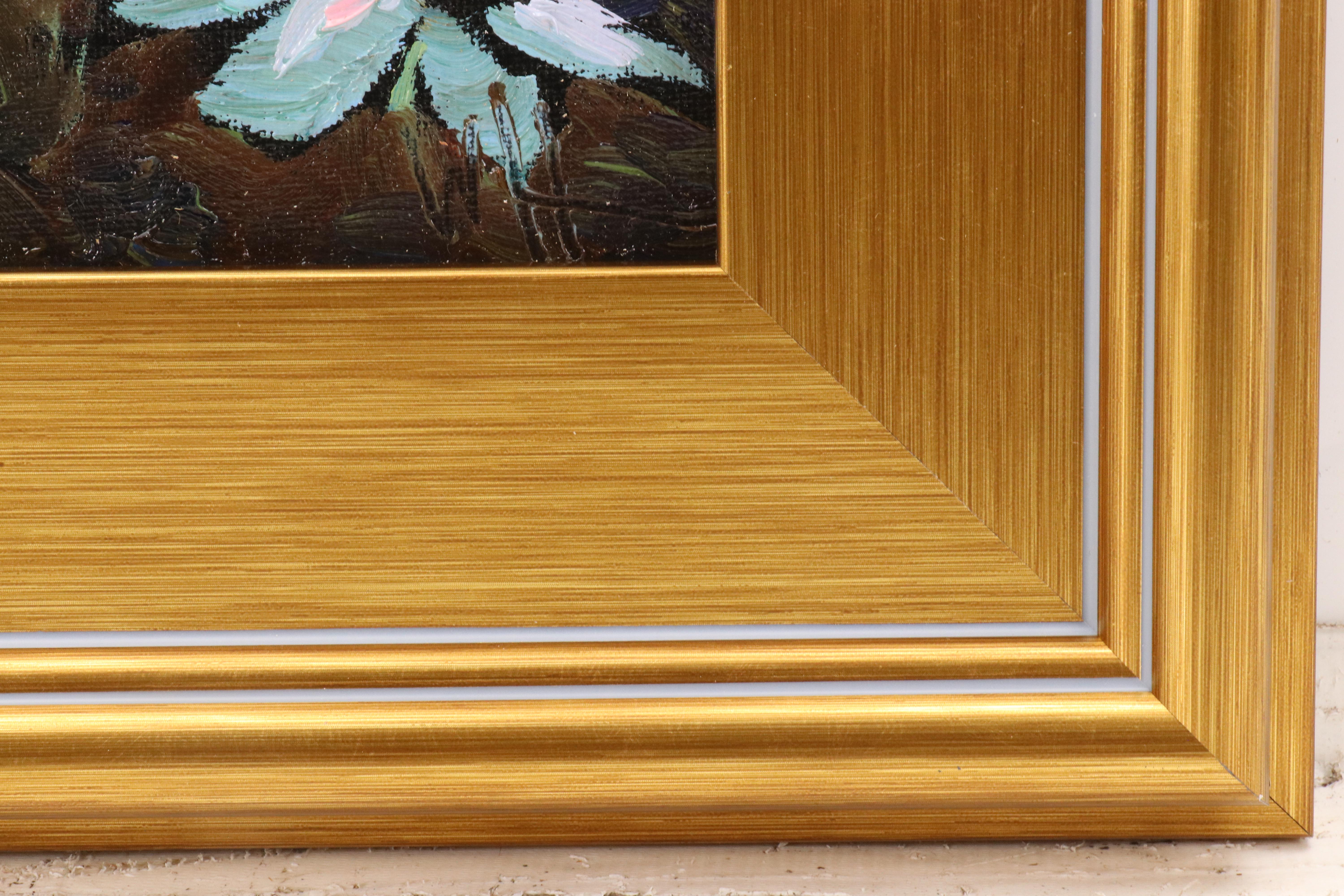 William Hawkins Floral Landscape Oil Painting, 2025