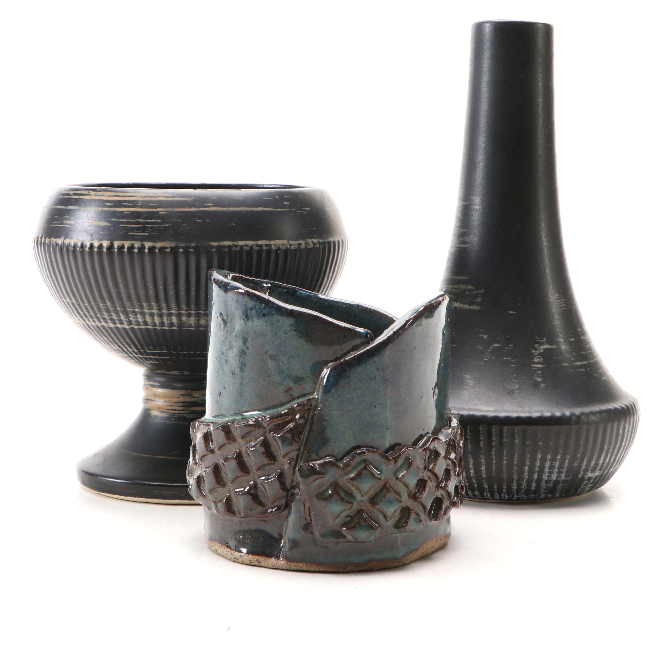 McCoy Pottery Urn Planter and Vase with Other Art Pottery Planter