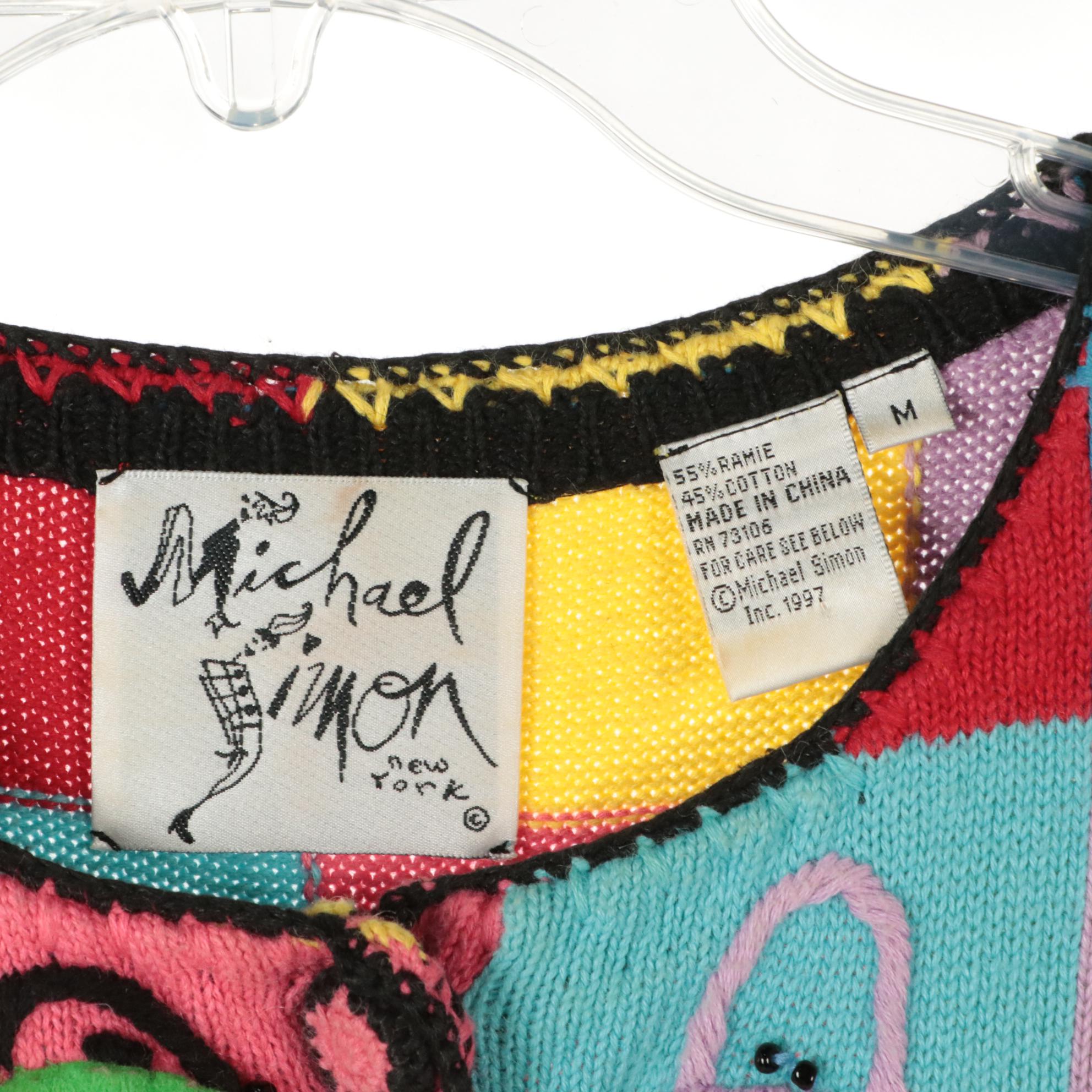 Michael Simon Purse Print Long Cardigan, Encore Painted Tea-Themed Jacket & More