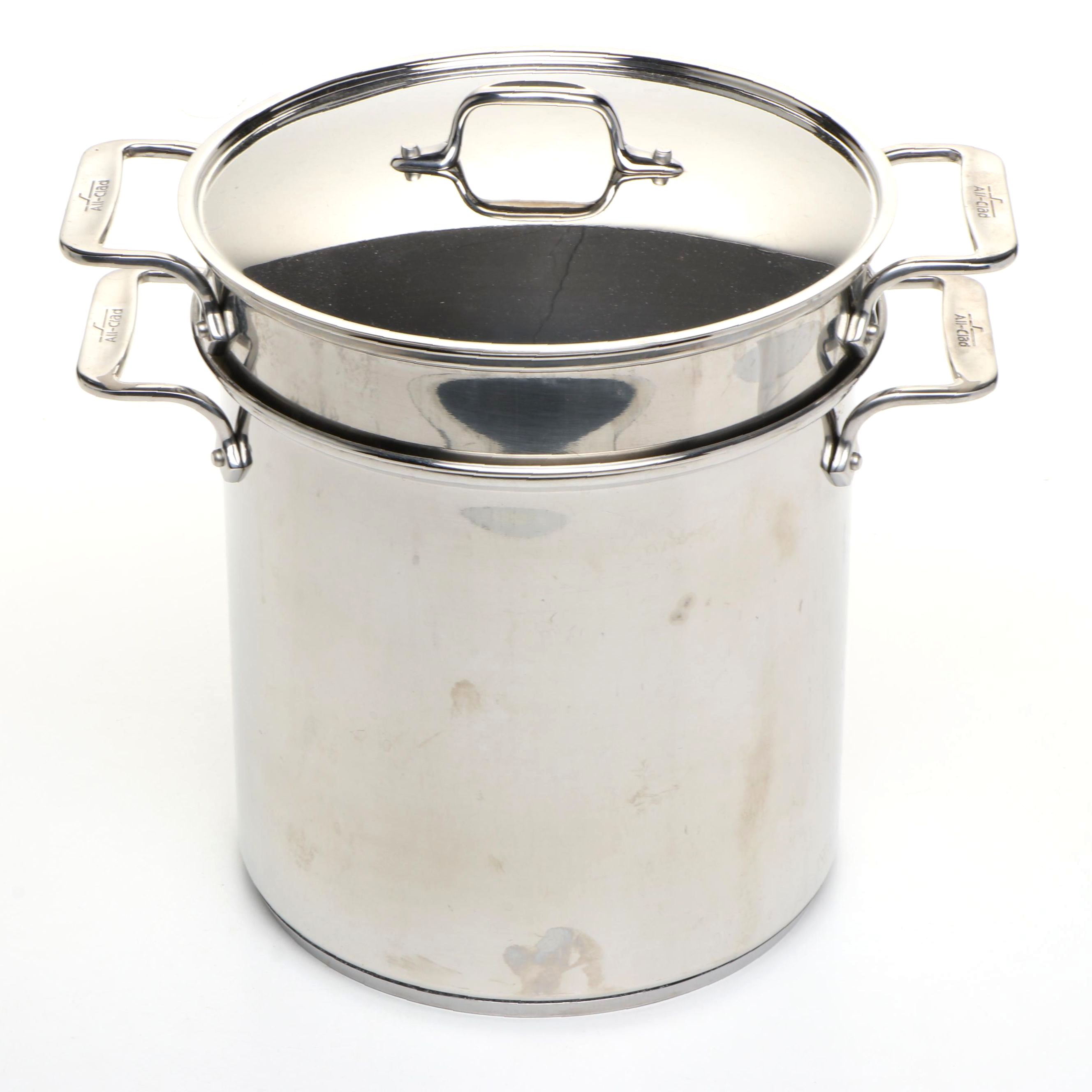 All-Clad Four Piece Stainless Steel Steamer / Stock Pot