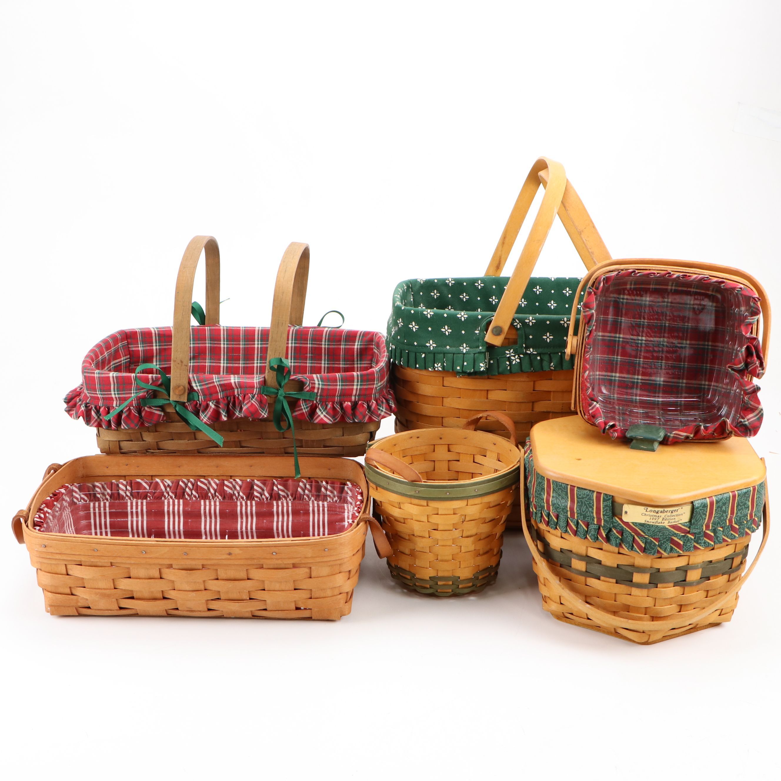 Longaberger Baskets with Fabric Liners