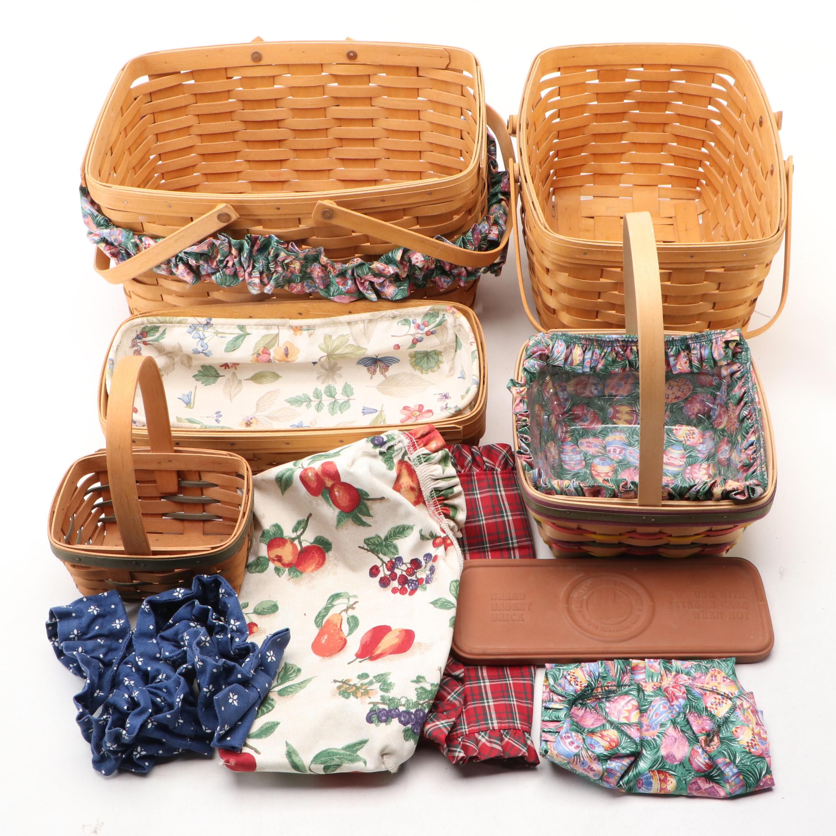 Longaberger Baskets with Fabric Liners