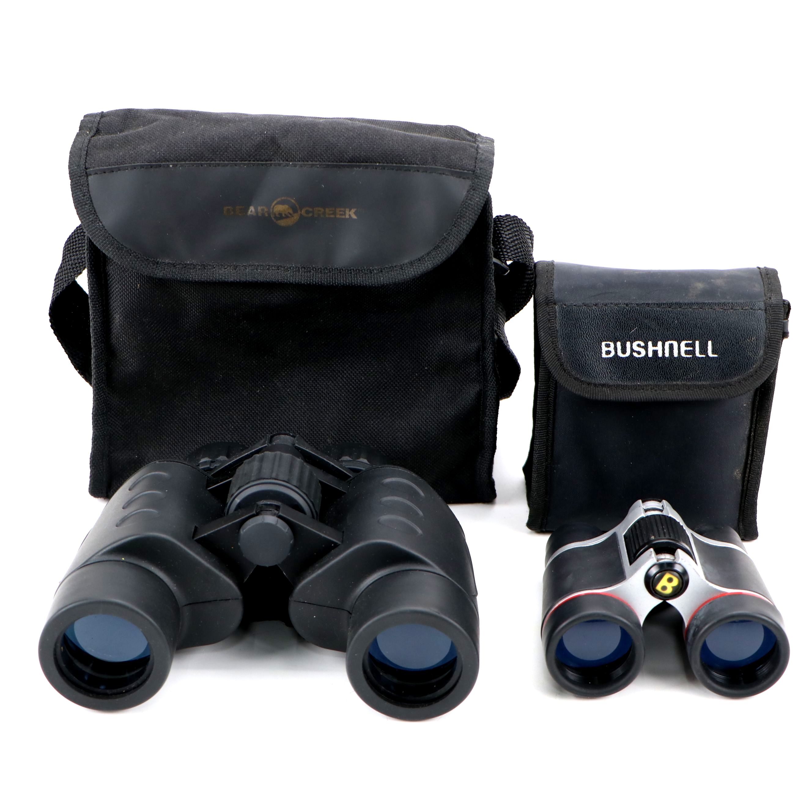Bushnell and Bear Creek Binoculars with Cases