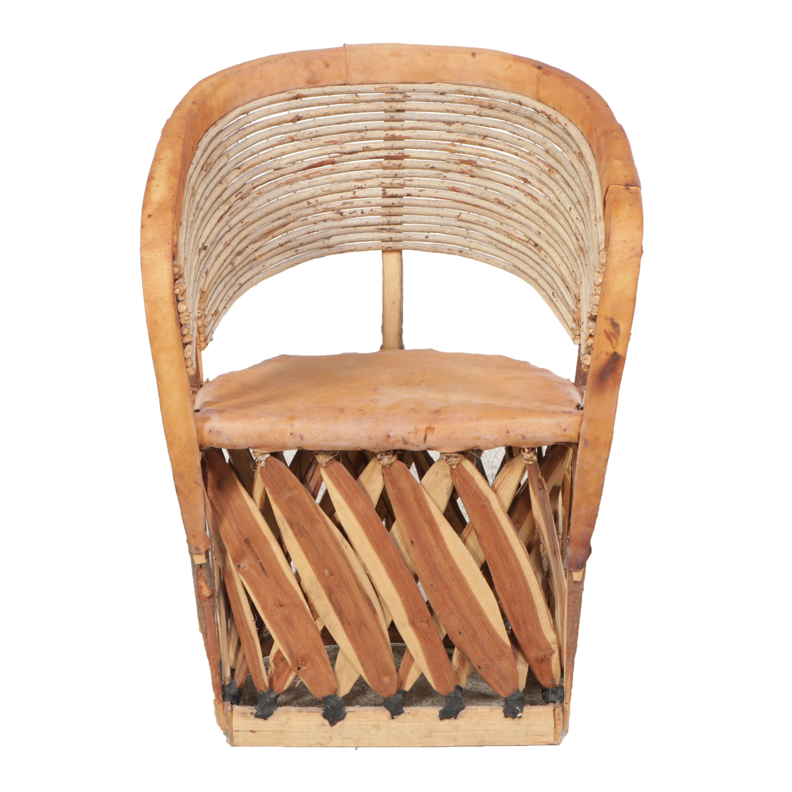 Mexican Cedar and Leather Equipale Chair