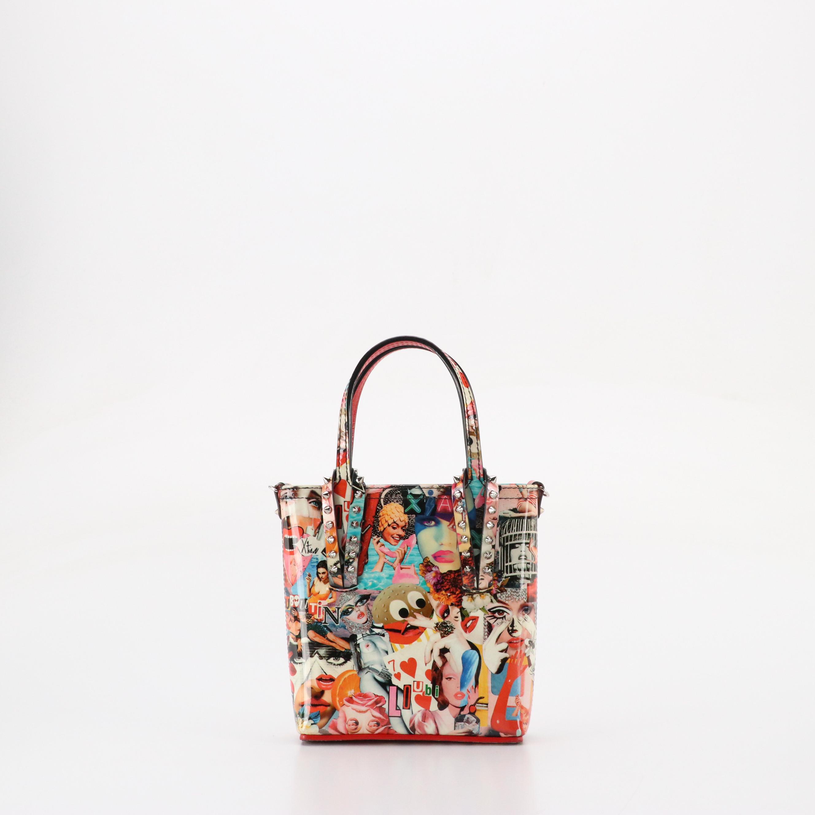 Christian Louboutin Mini Cabata Tote in Oh Xtian! Print Patent Leather