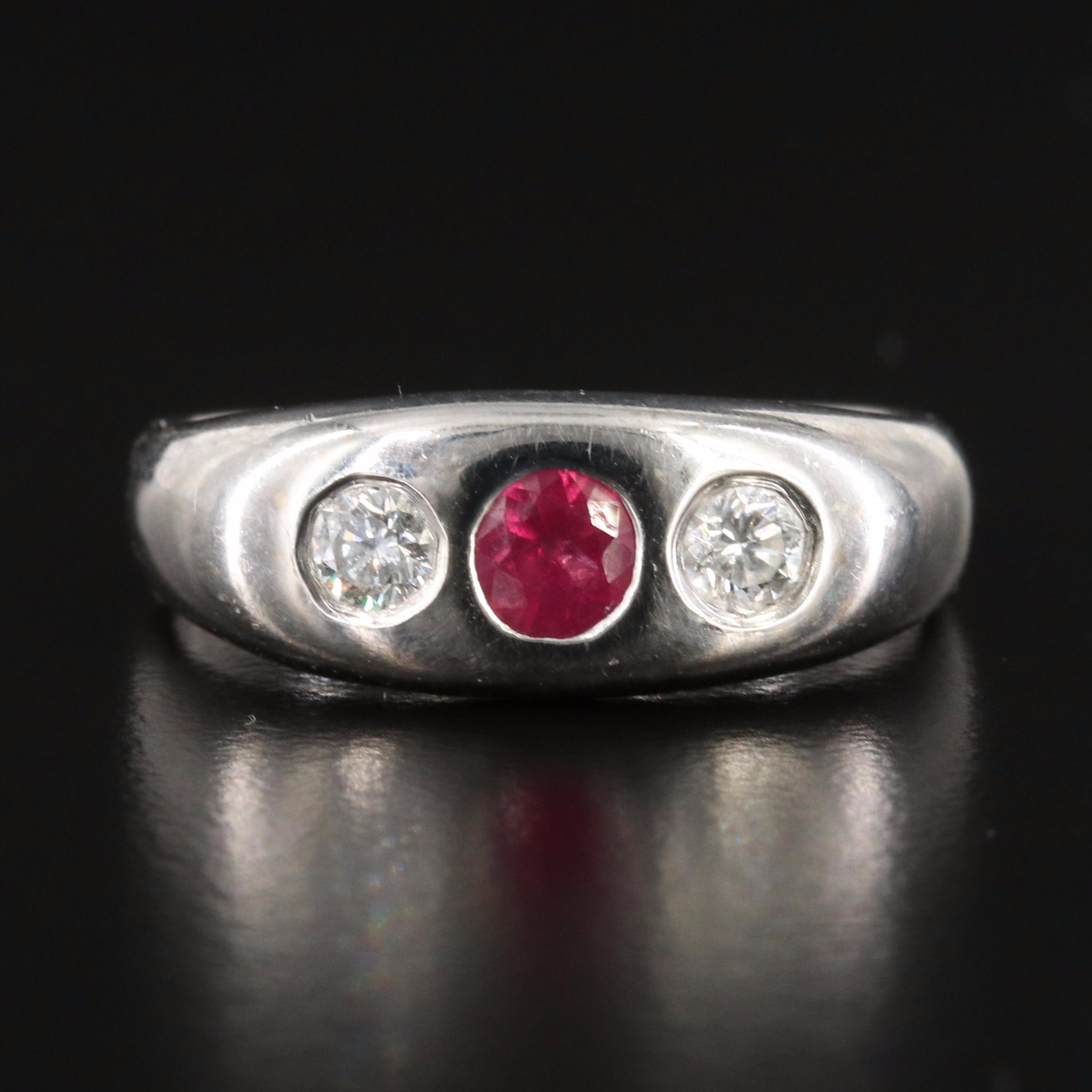 14K Ruby and Diamond Ring