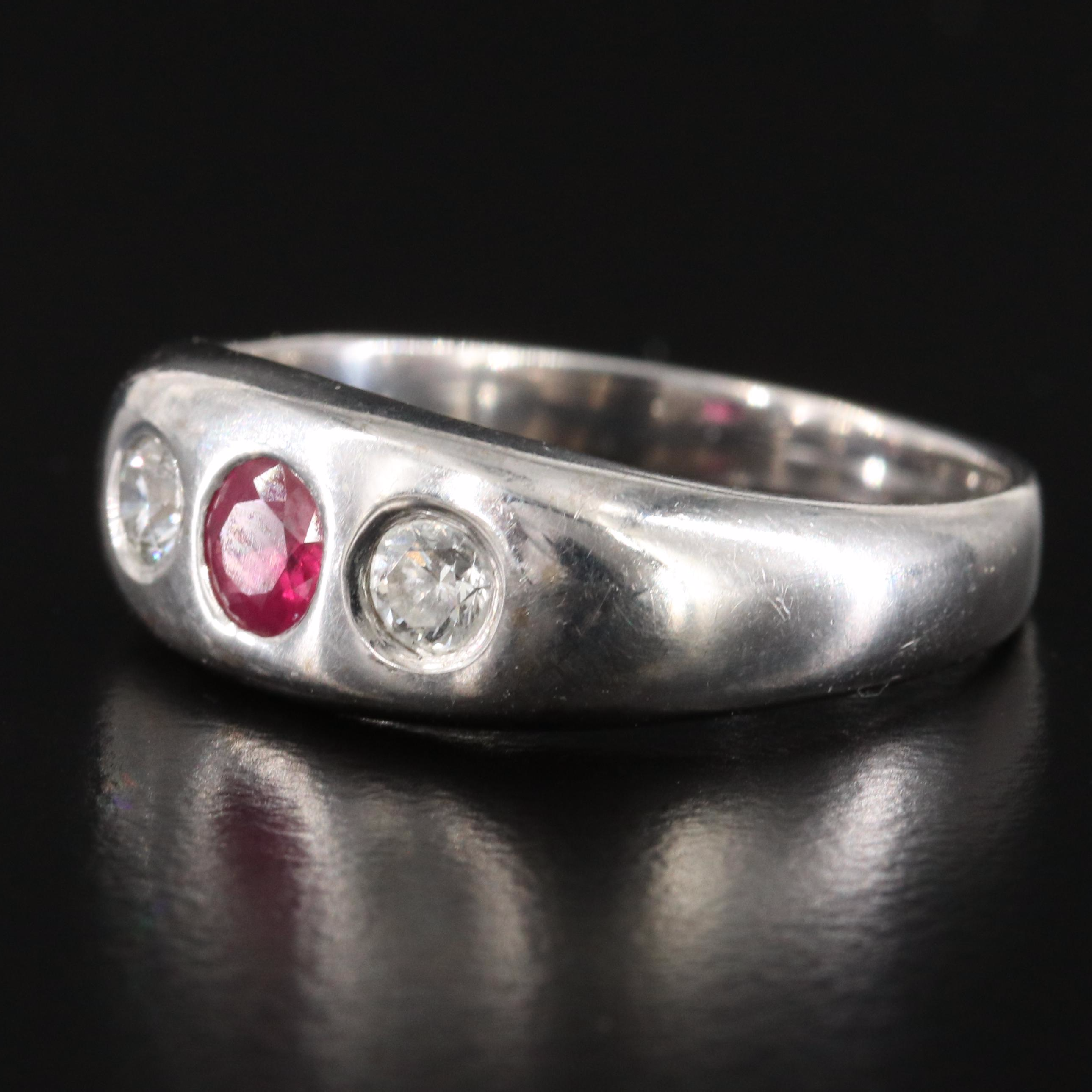 14K Ruby and Diamond Ring