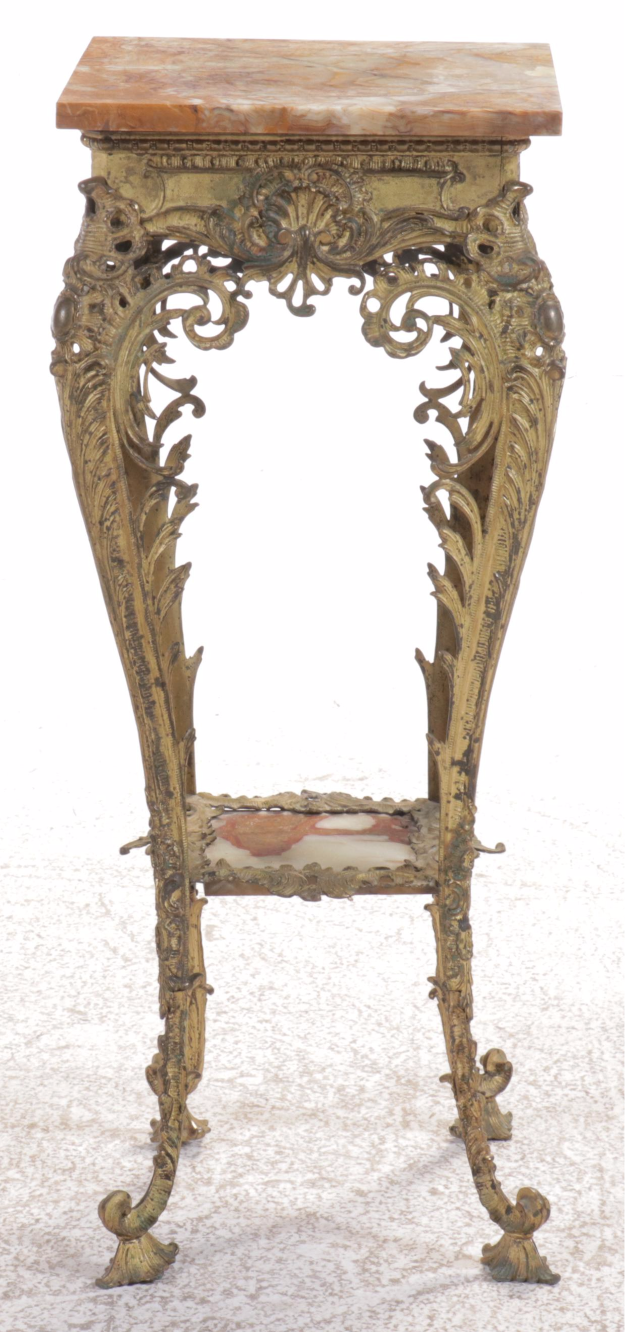 Louis XV Style Gilt Stand with Marble Top