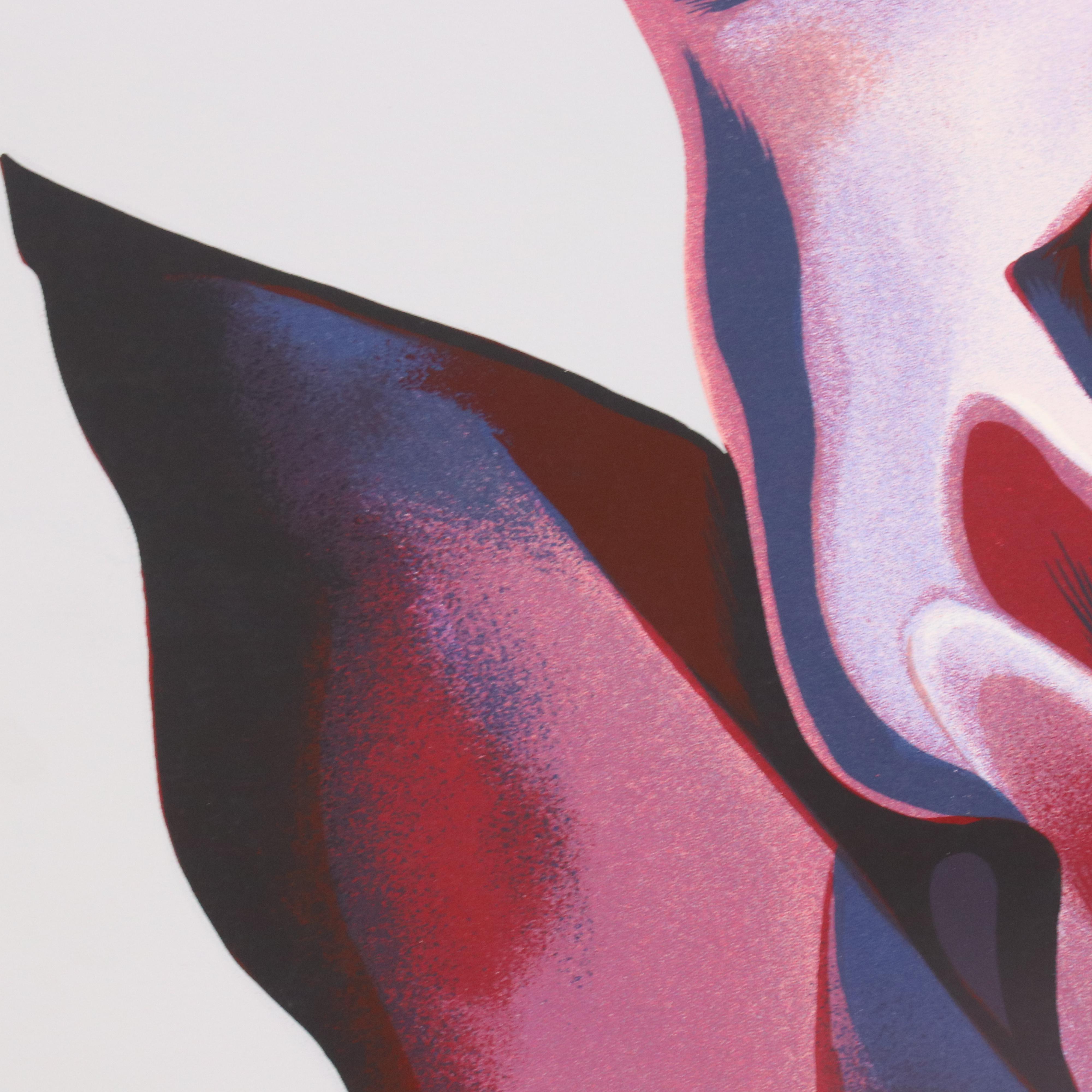 Lowell Blair Nesbitt Serigraph "Red Rose," 1980