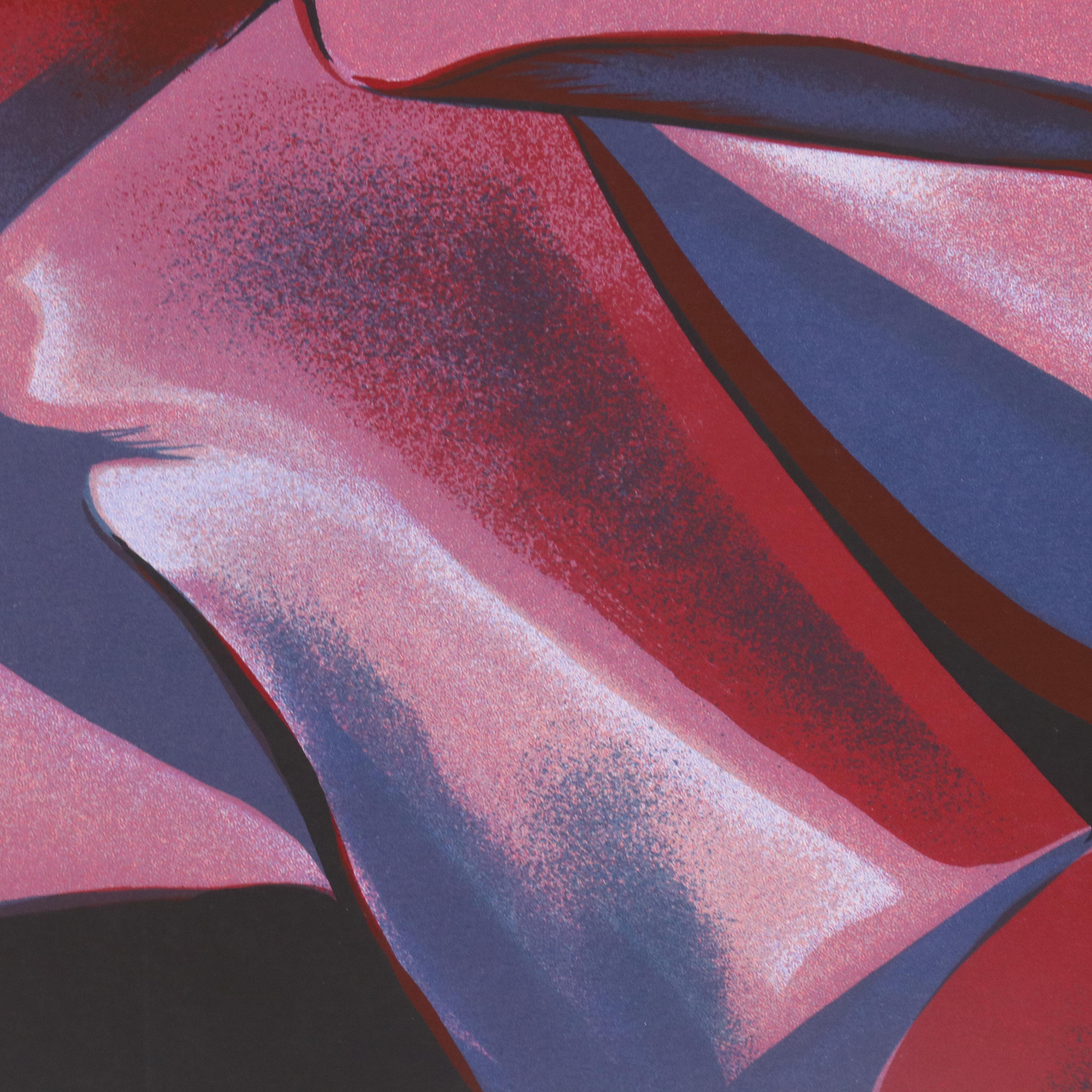 Lowell Blair Nesbitt Serigraph "Red Rose," 1980