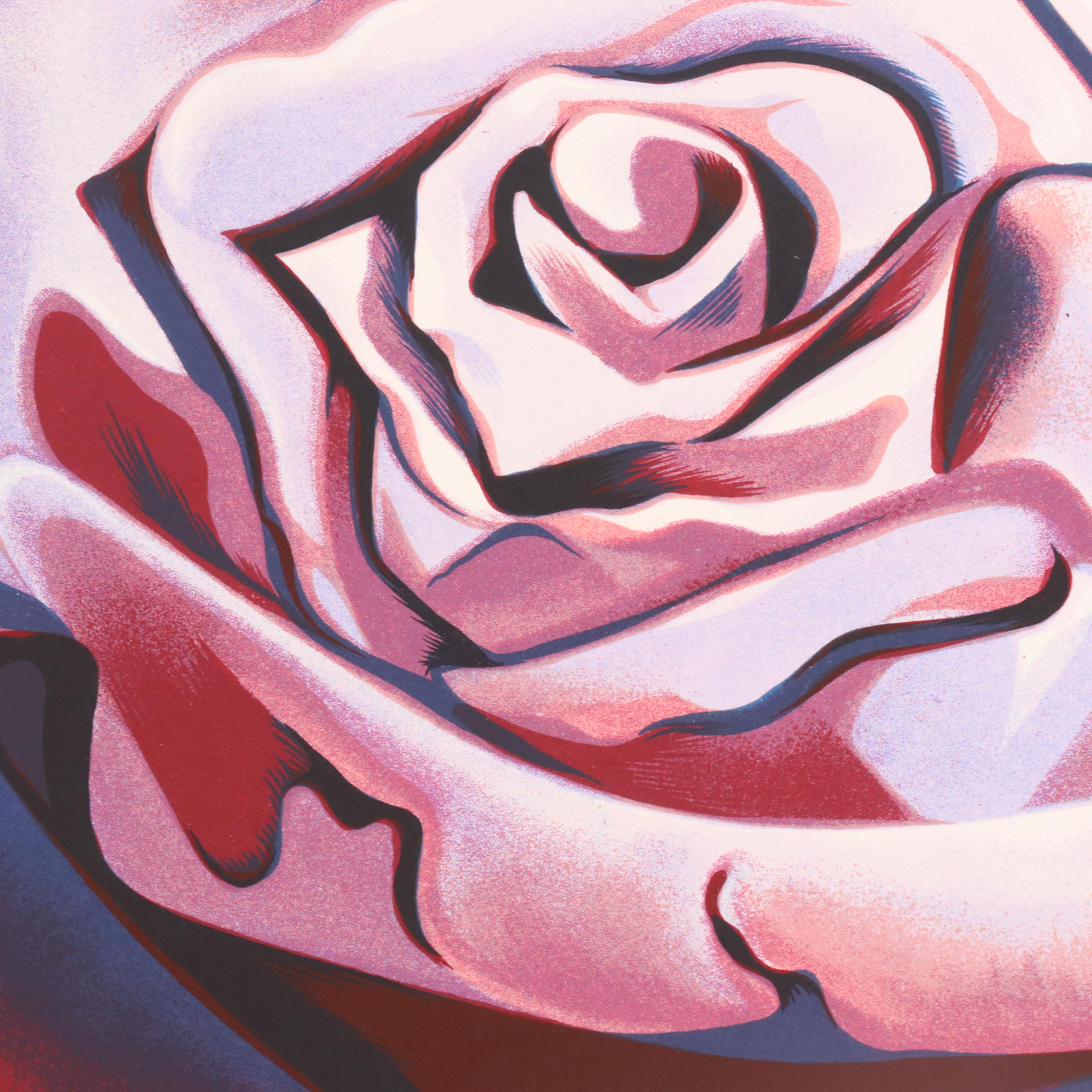 Lowell Blair Nesbitt Serigraph "Red Rose," 1980