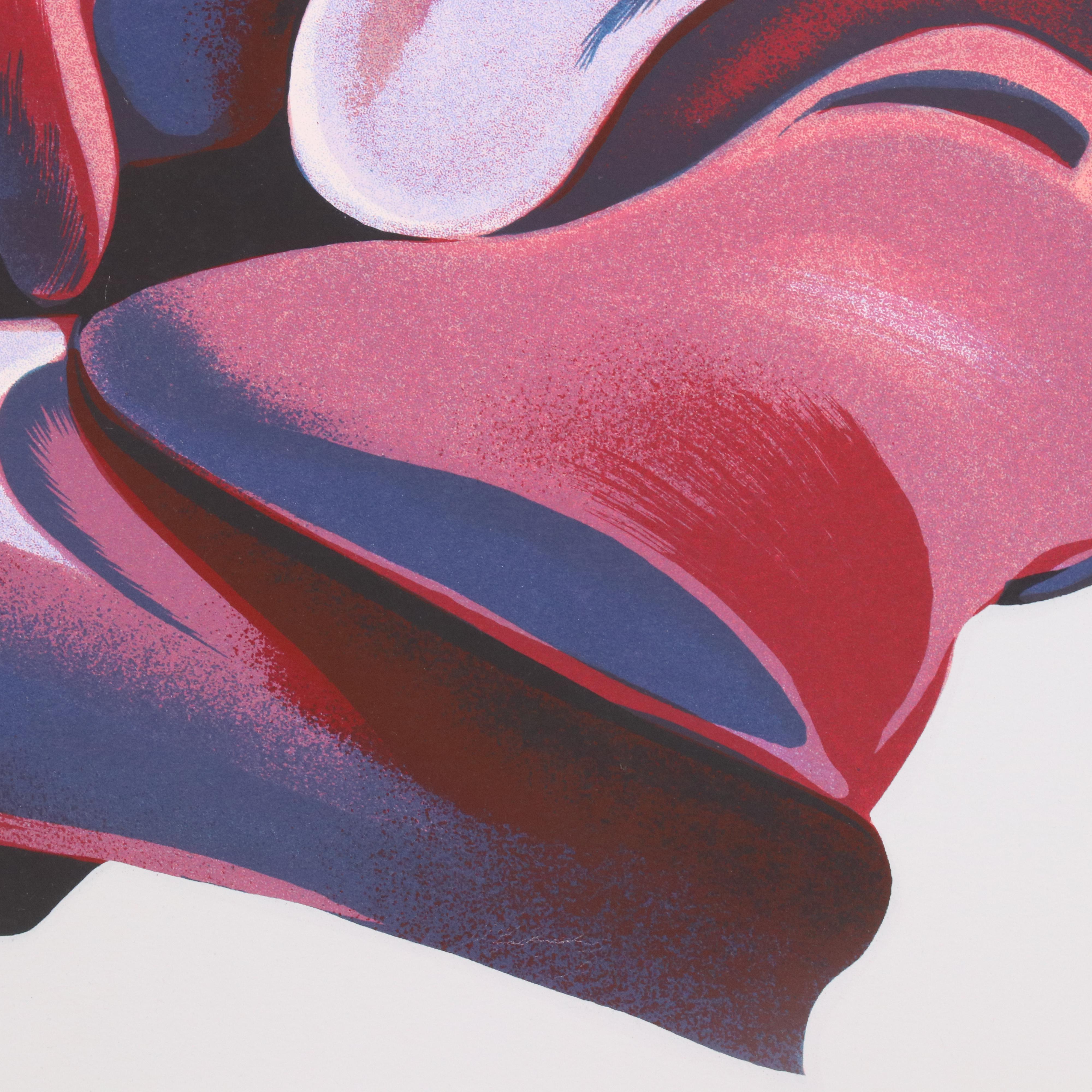 Lowell Blair Nesbitt Serigraph "Red Rose," 1980