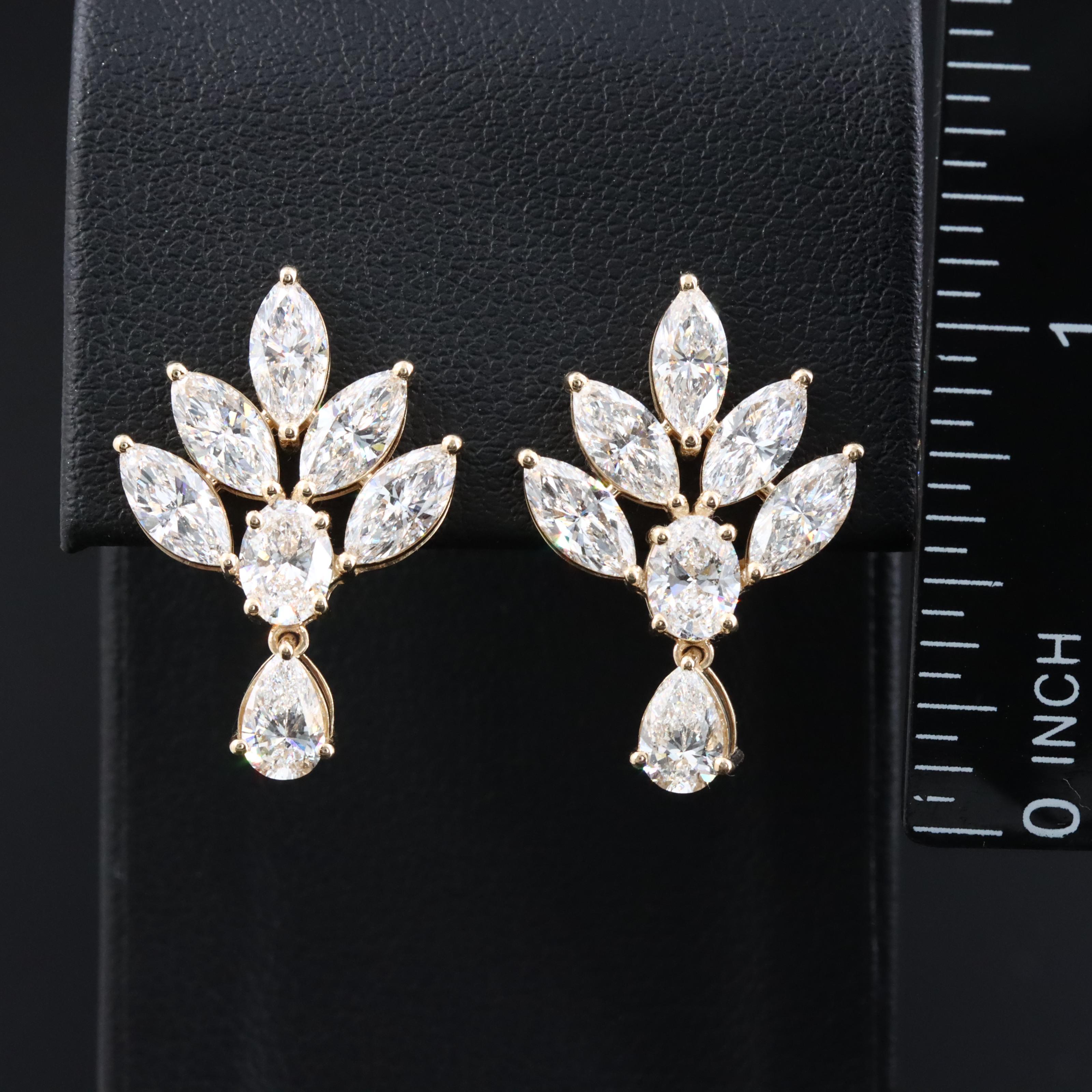 14K 5.65 CTW Lab Grown Diamond Earrings