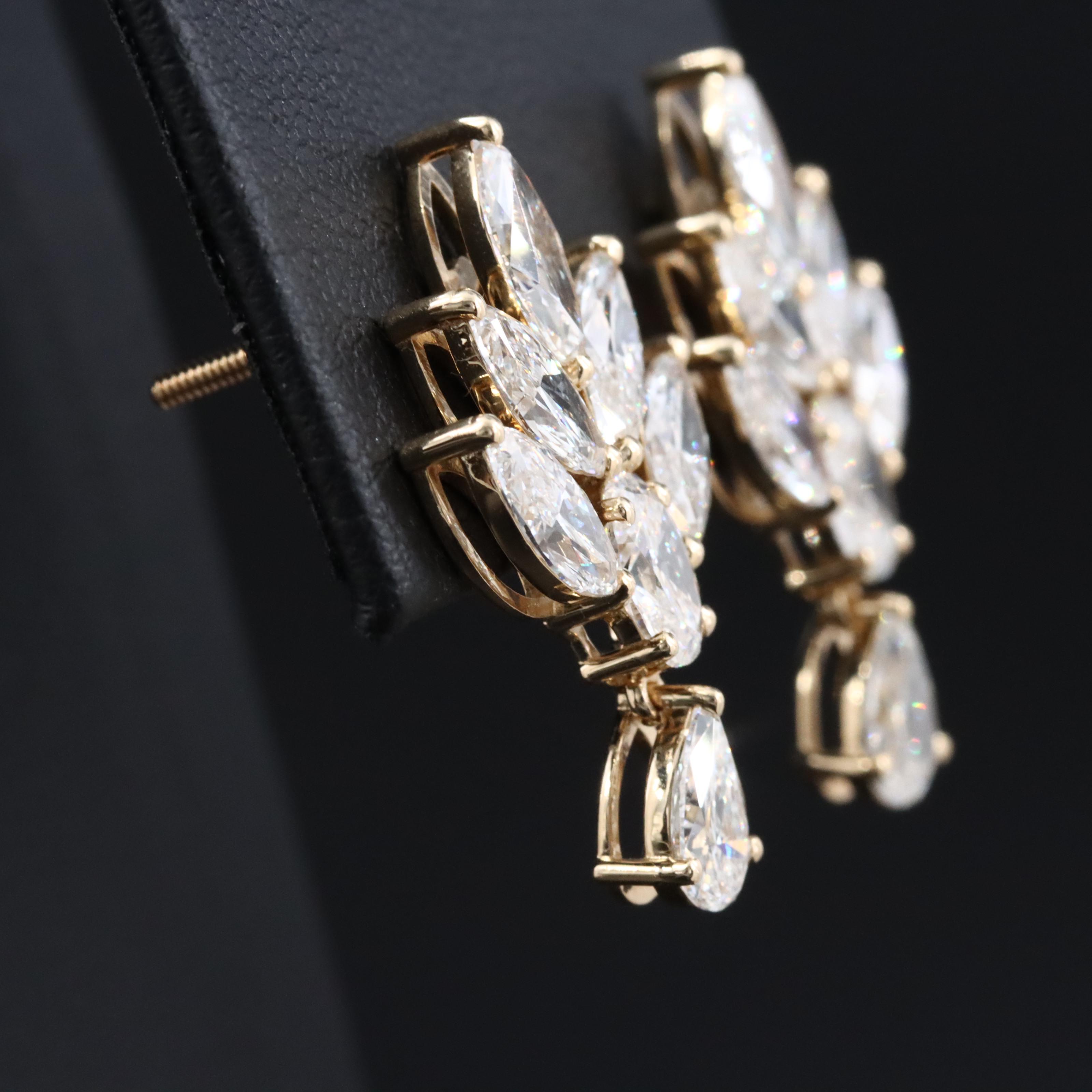 14K 5.65 CTW Lab Grown Diamond Earrings