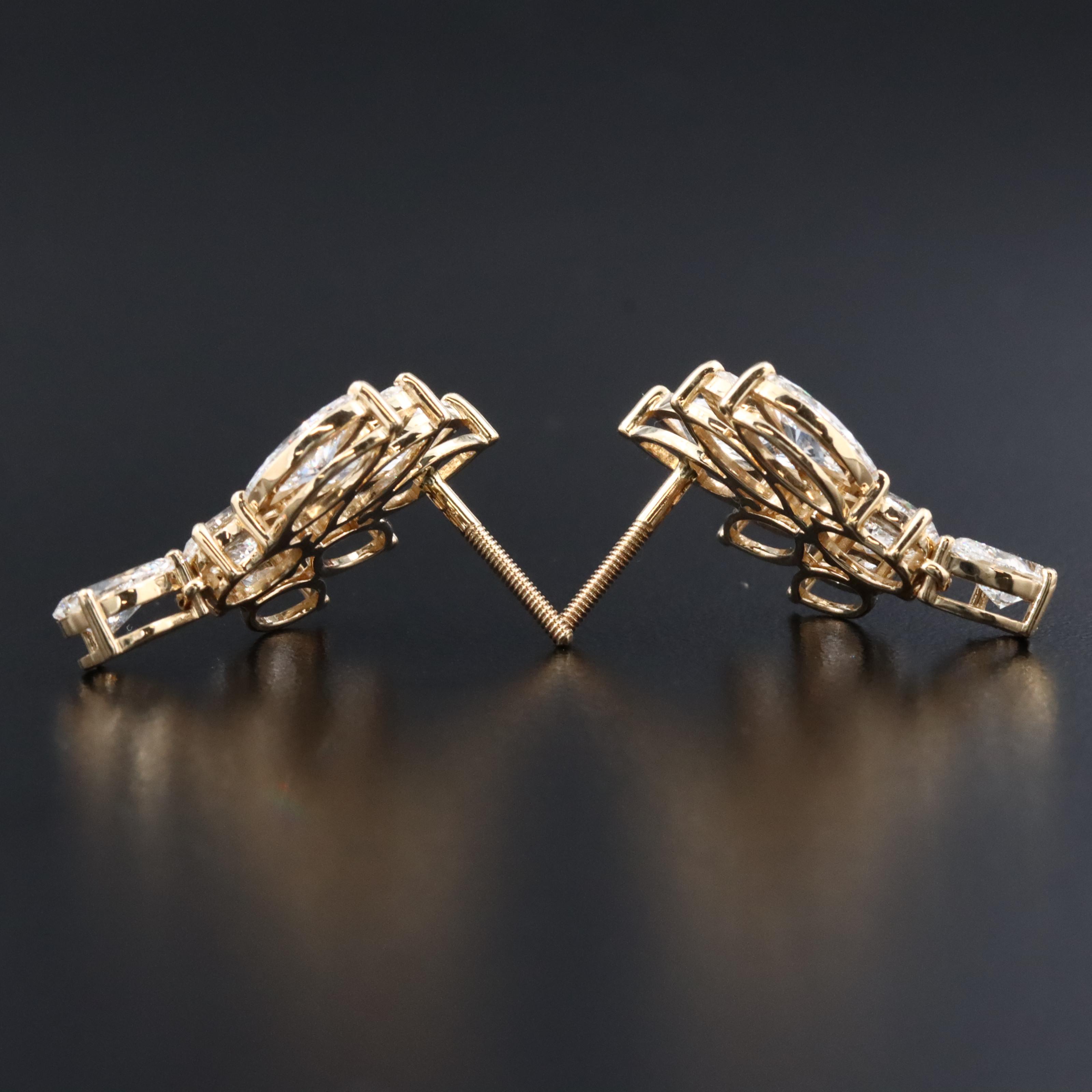 14K 5.65 CTW Lab Grown Diamond Earrings