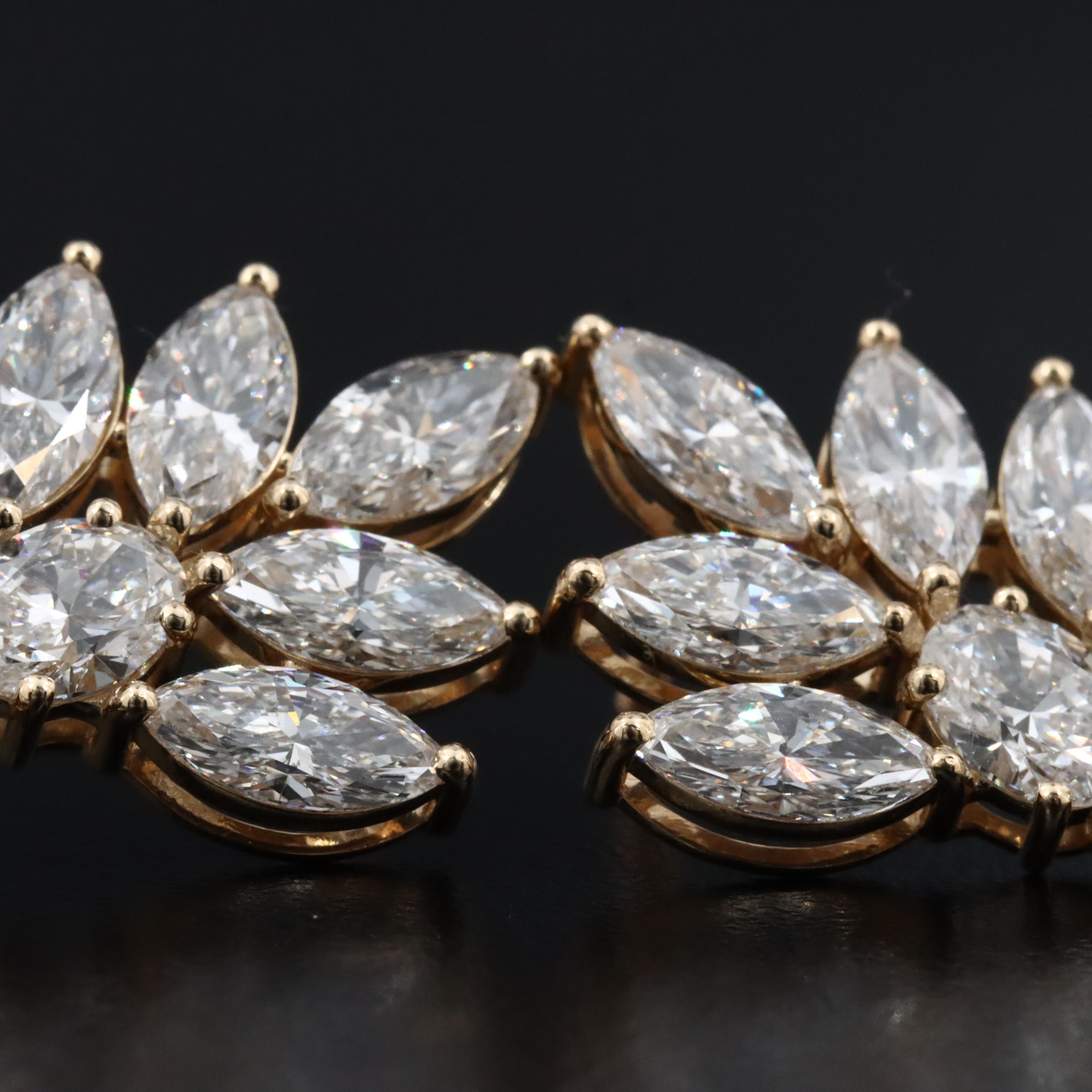 14K 5.65 CTW Lab Grown Diamond Earrings