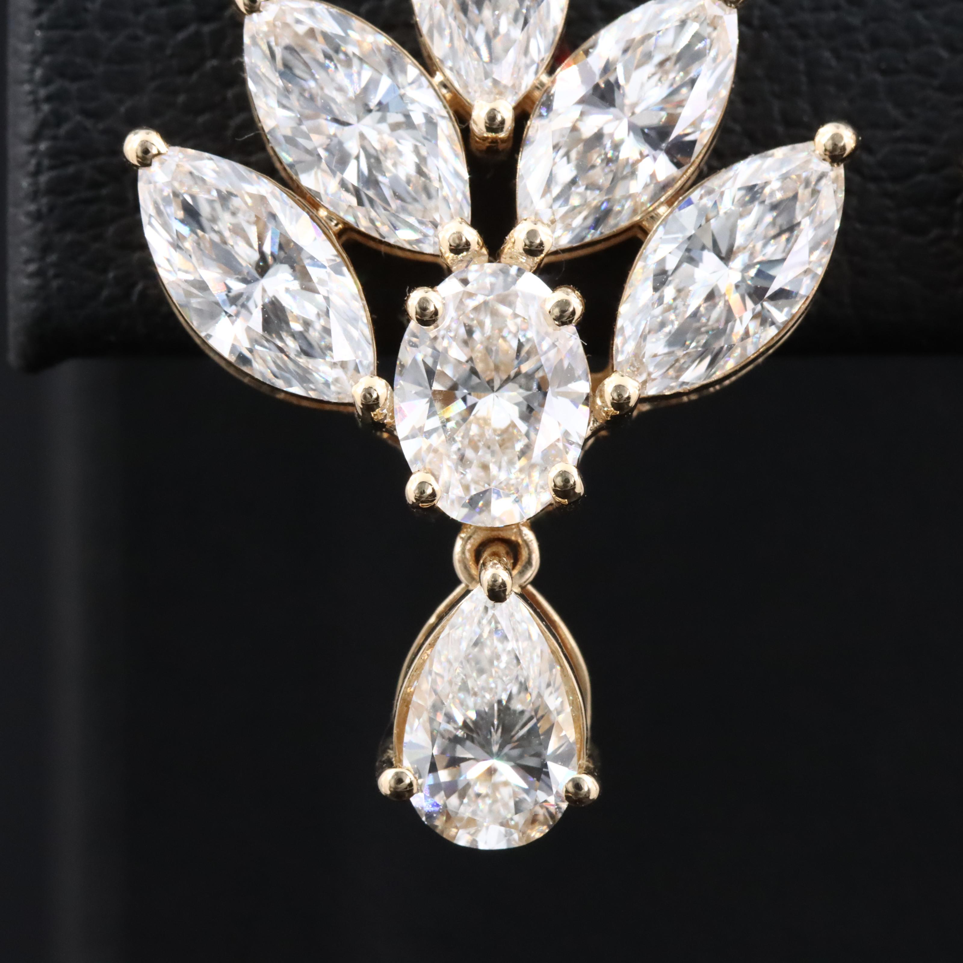 14K 5.65 CTW Lab Grown Diamond Earrings