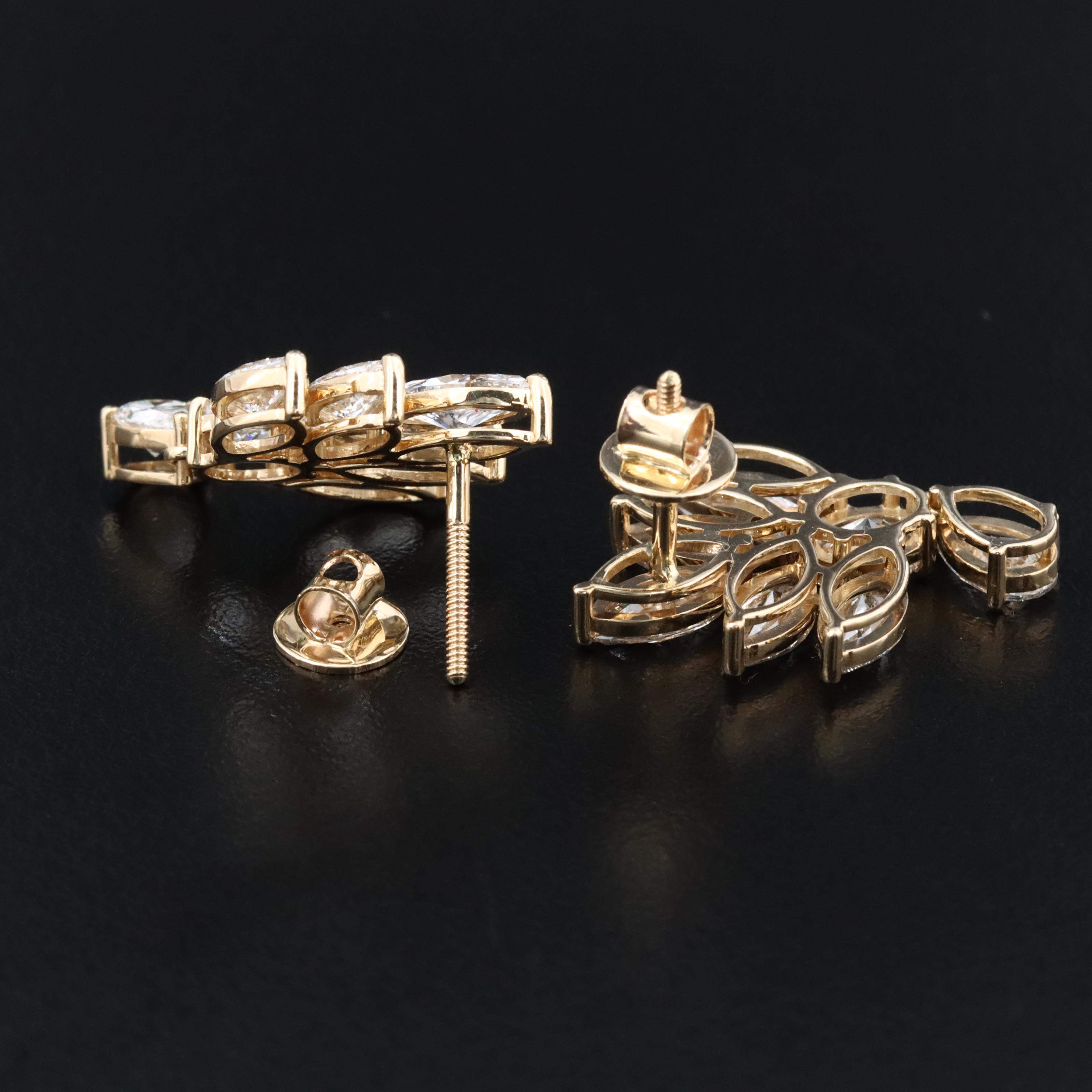 14K 5.65 CTW Lab Grown Diamond Earrings