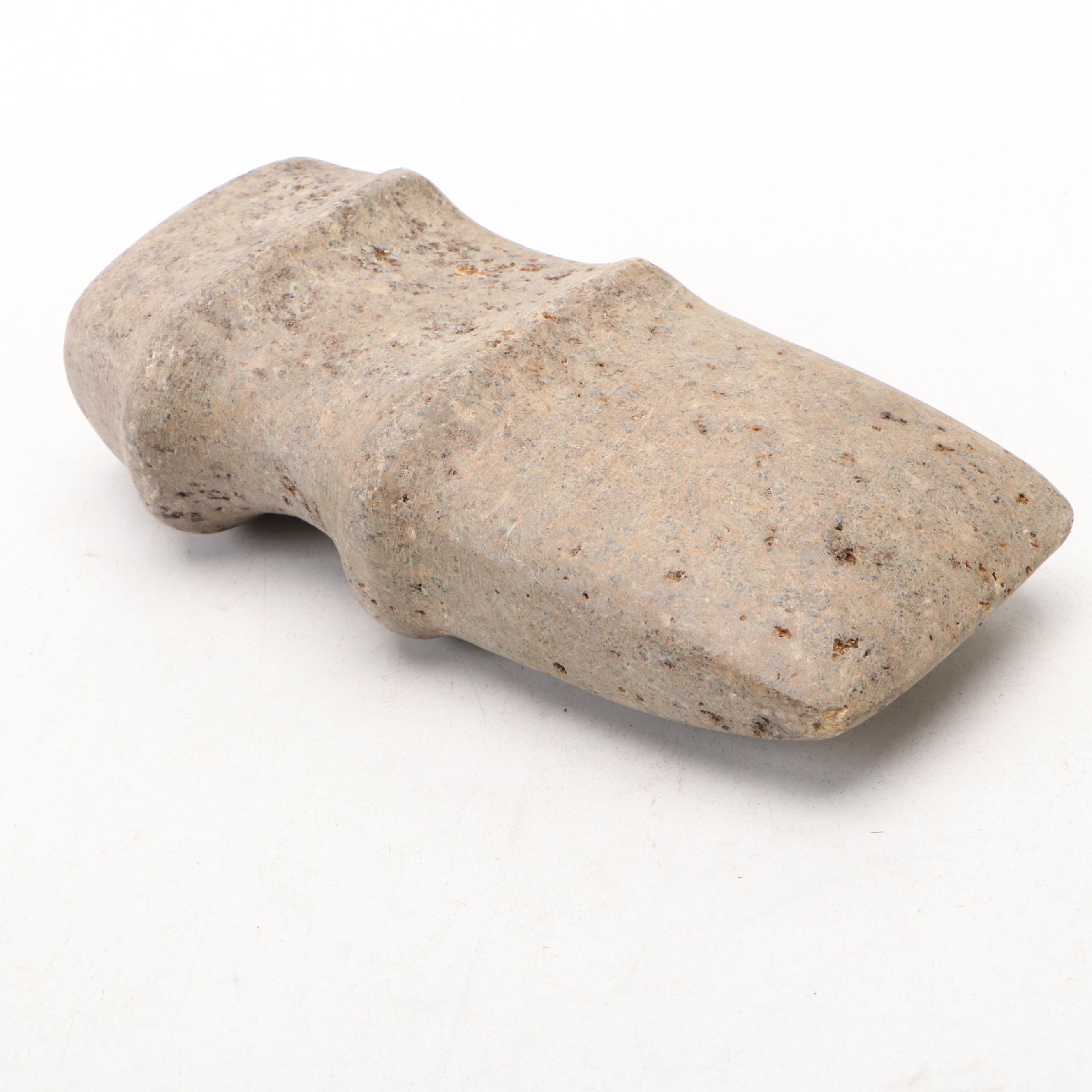 Indigenous Three-Quarter Grooved Axe Head