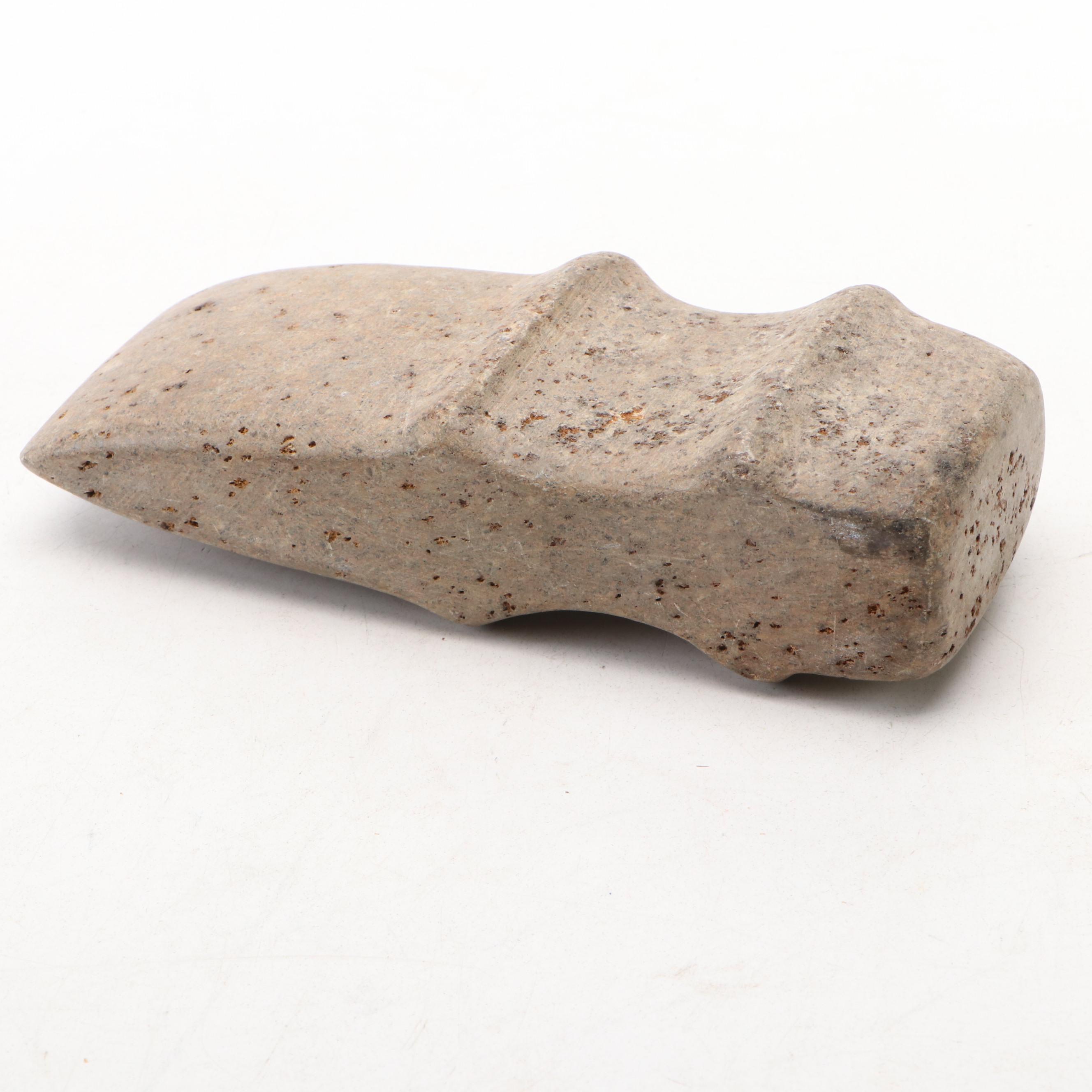 Indigenous Three-Quarter Grooved Axe Head