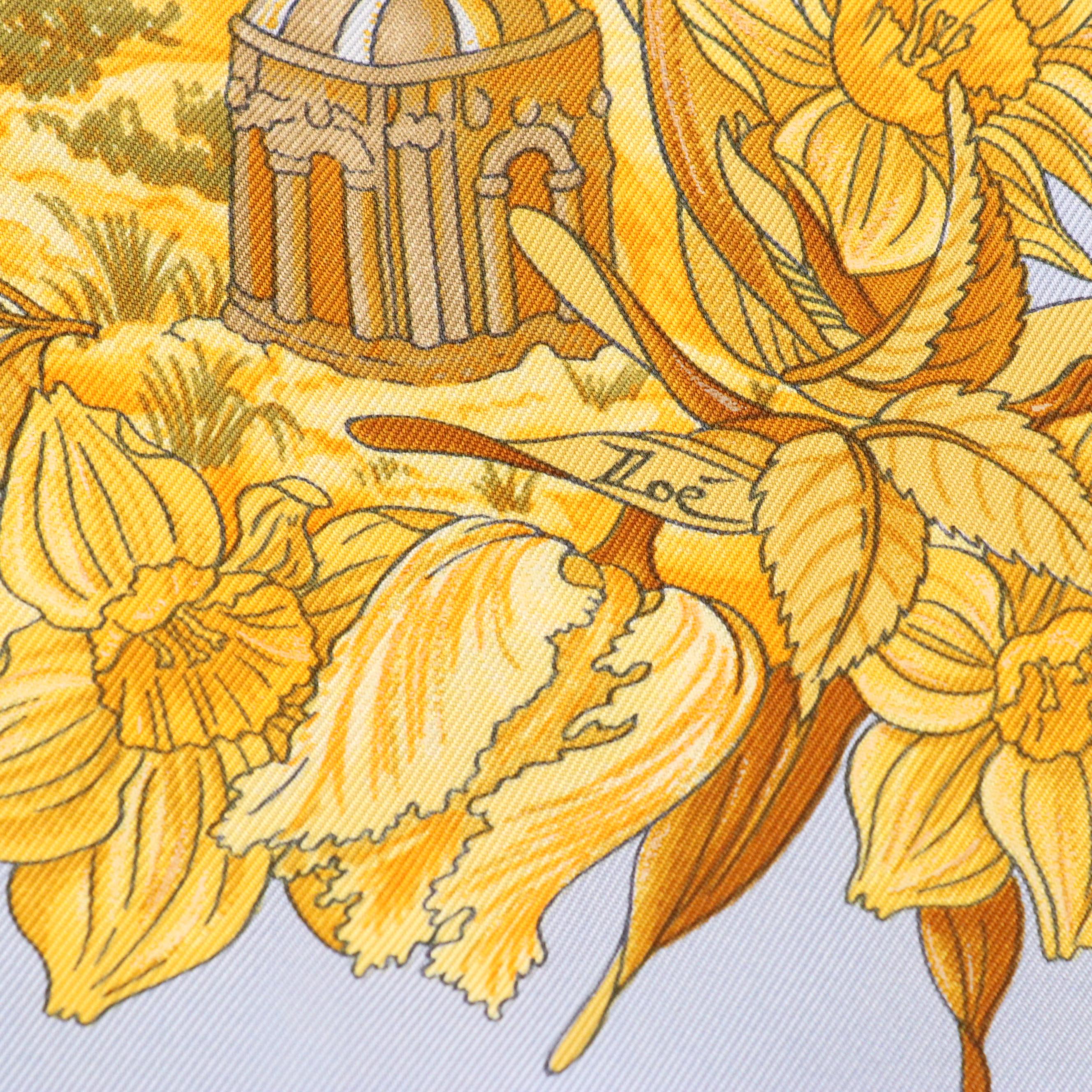 Hermès "Au Pays de Cocagne" Scarf 90 in Silk Twill