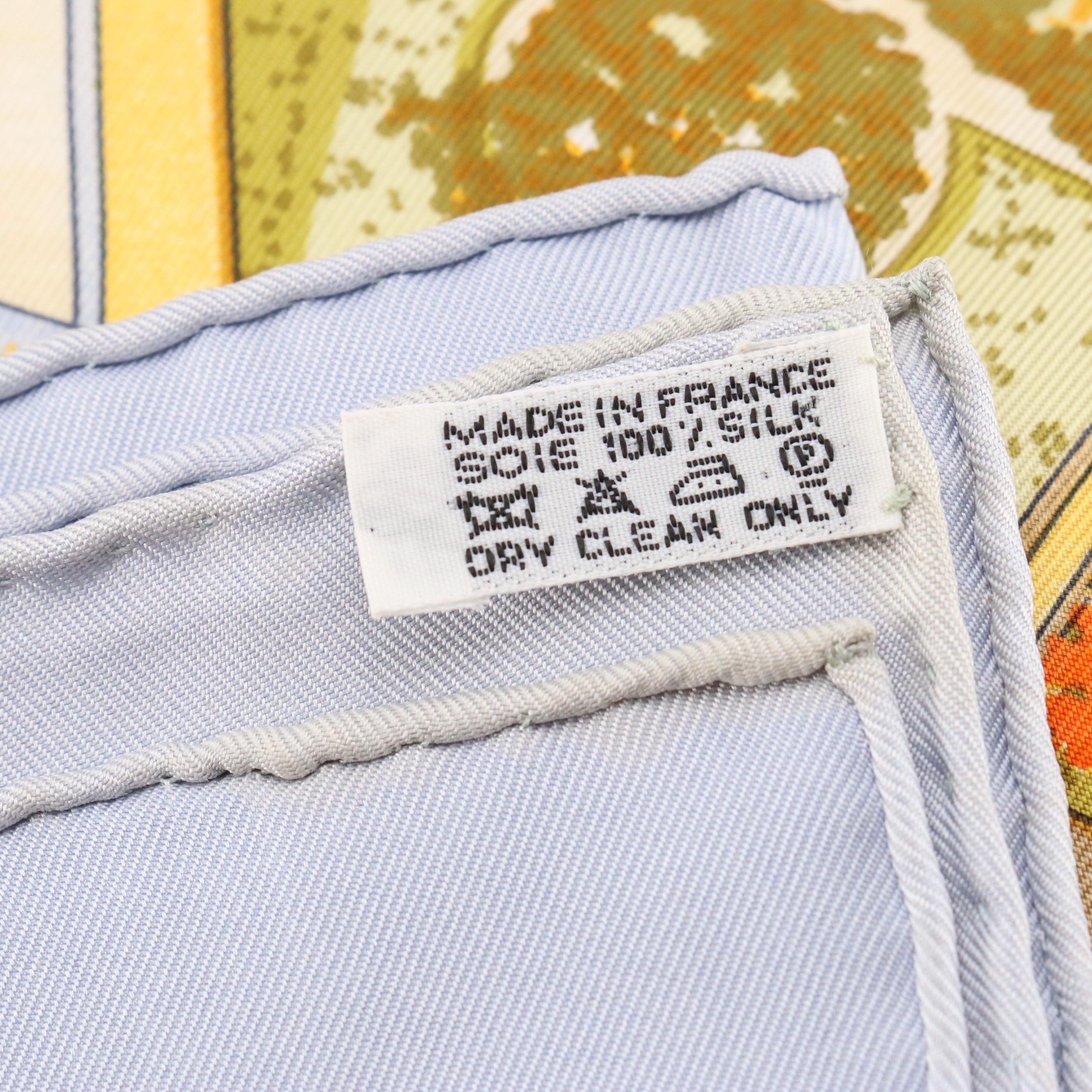 Hermès "Au Pays de Cocagne" Scarf 90 in Silk Twill