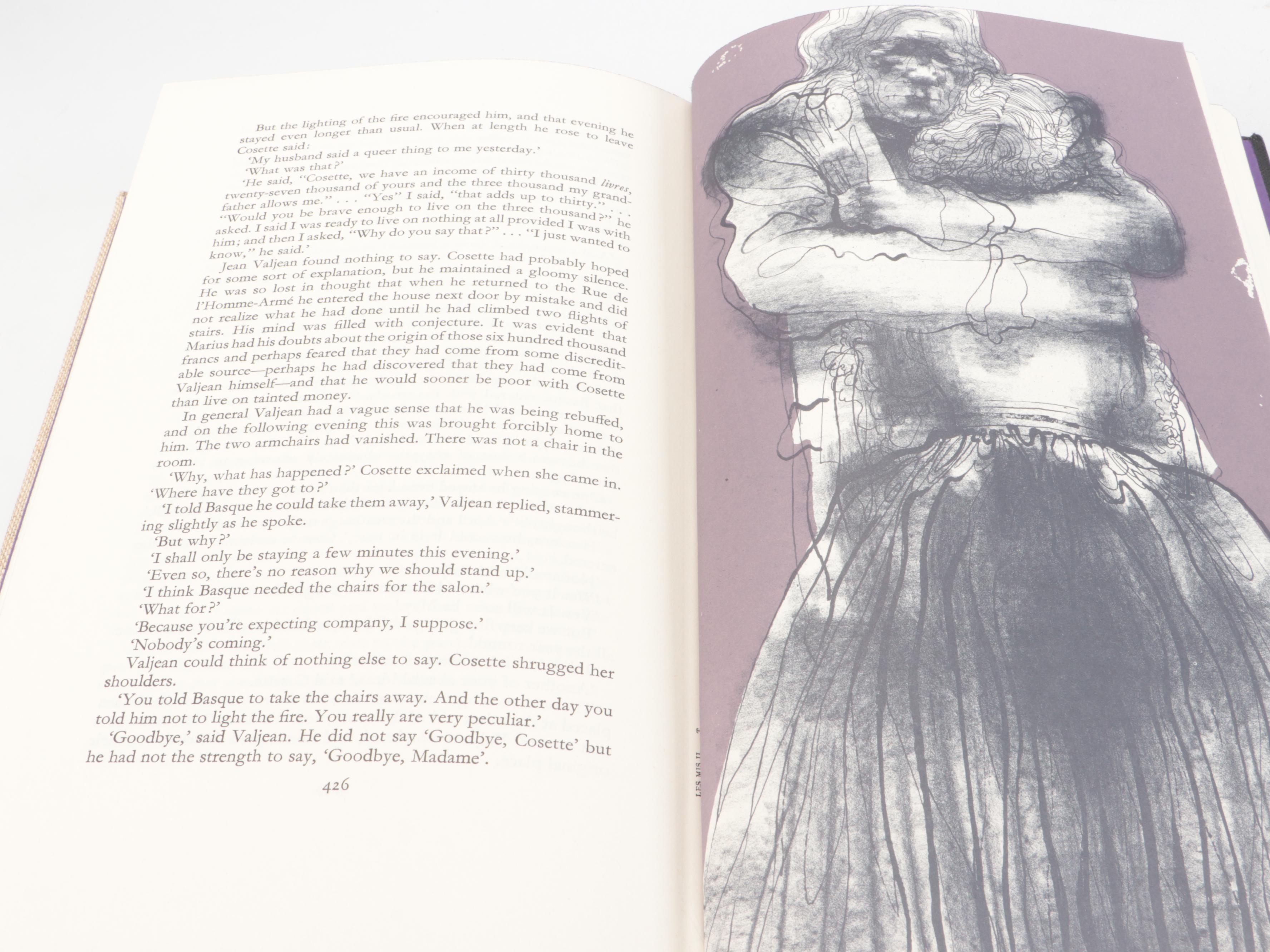 Folio Society "Les Misérables" by Victor Hugo and "Middlemarch" by George Eliot