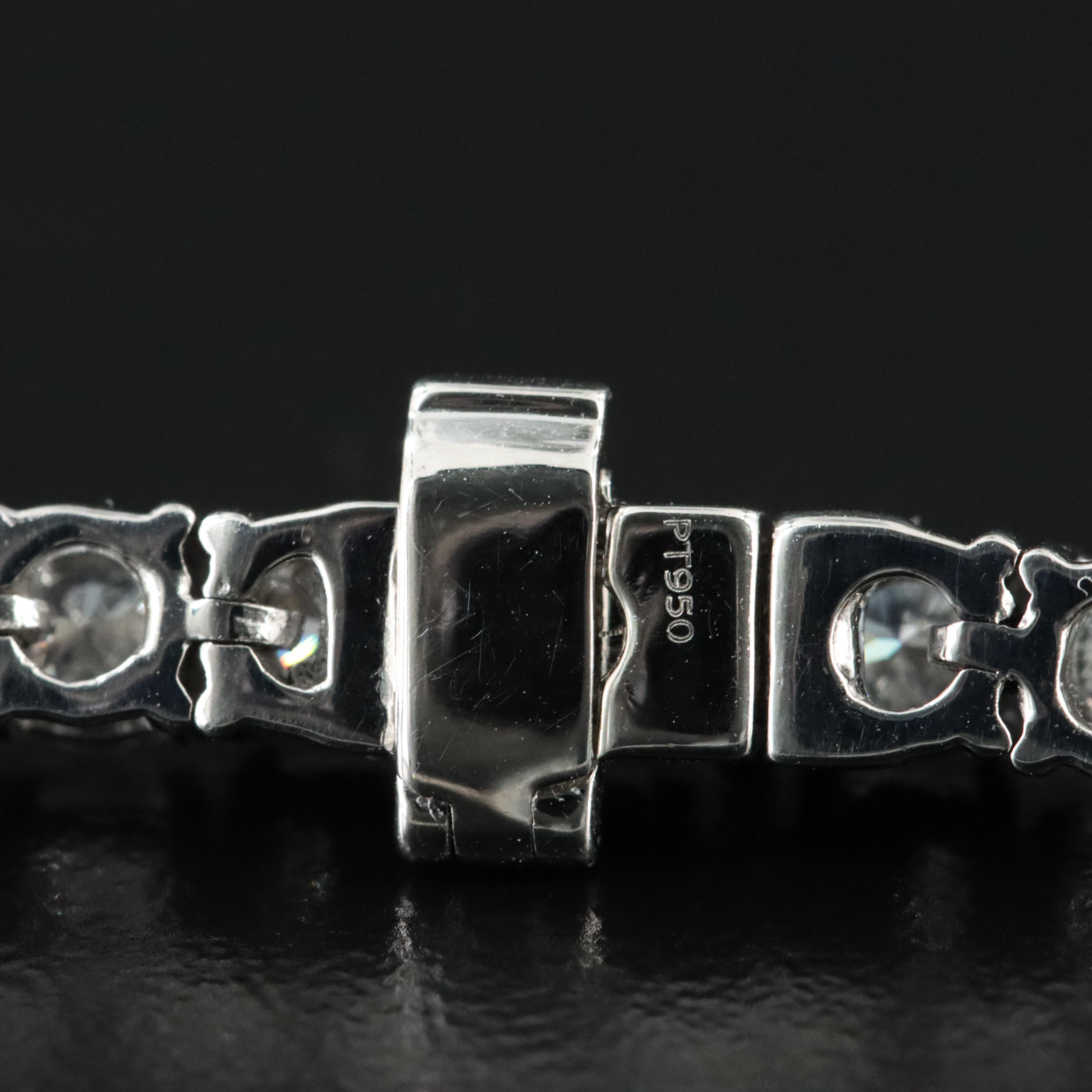 Platinum 30.22 CTW Lab Grown Diamond Riviera Necklace