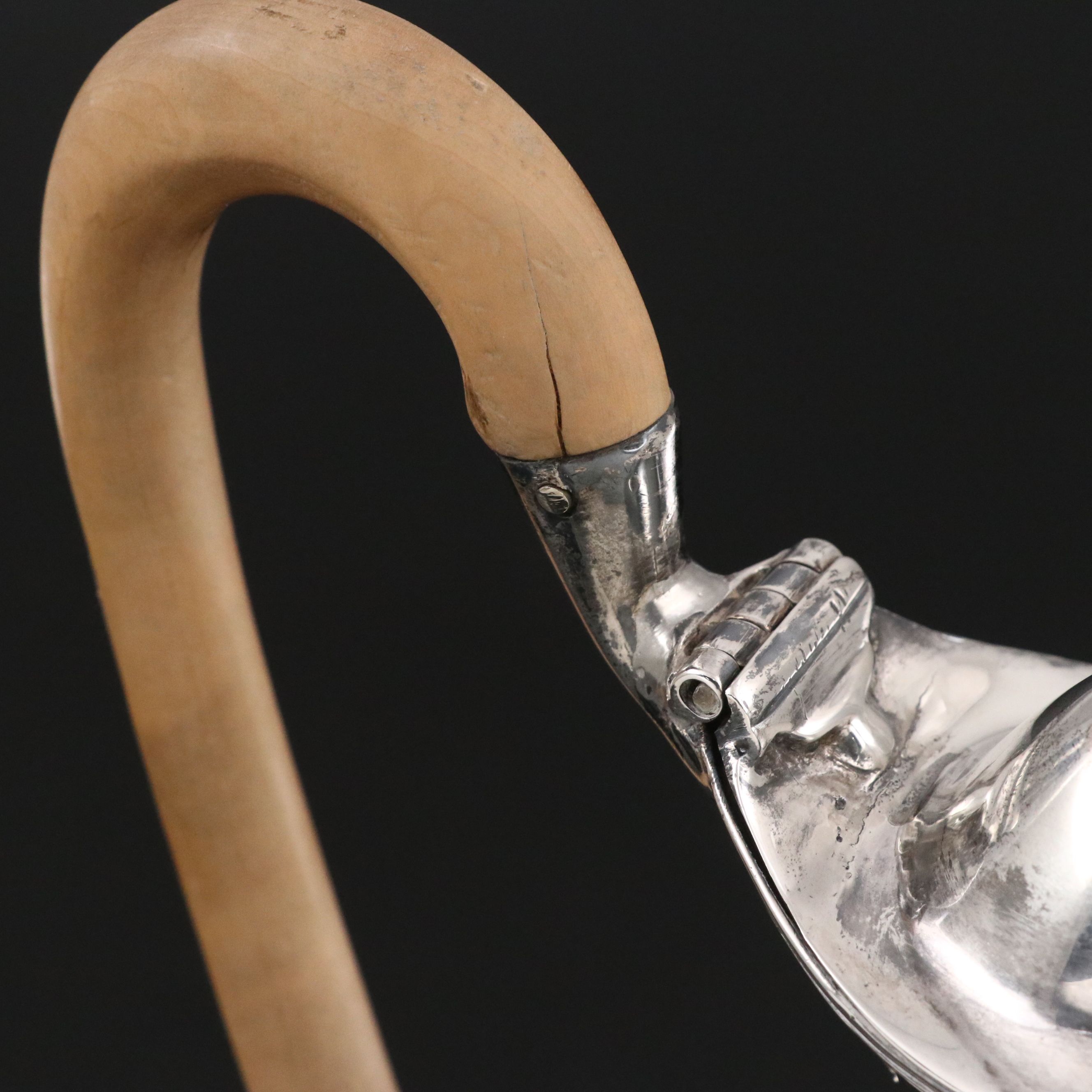 English George III Sterling Silver Hot Water Pot,  Late 18th/Early 19th Century