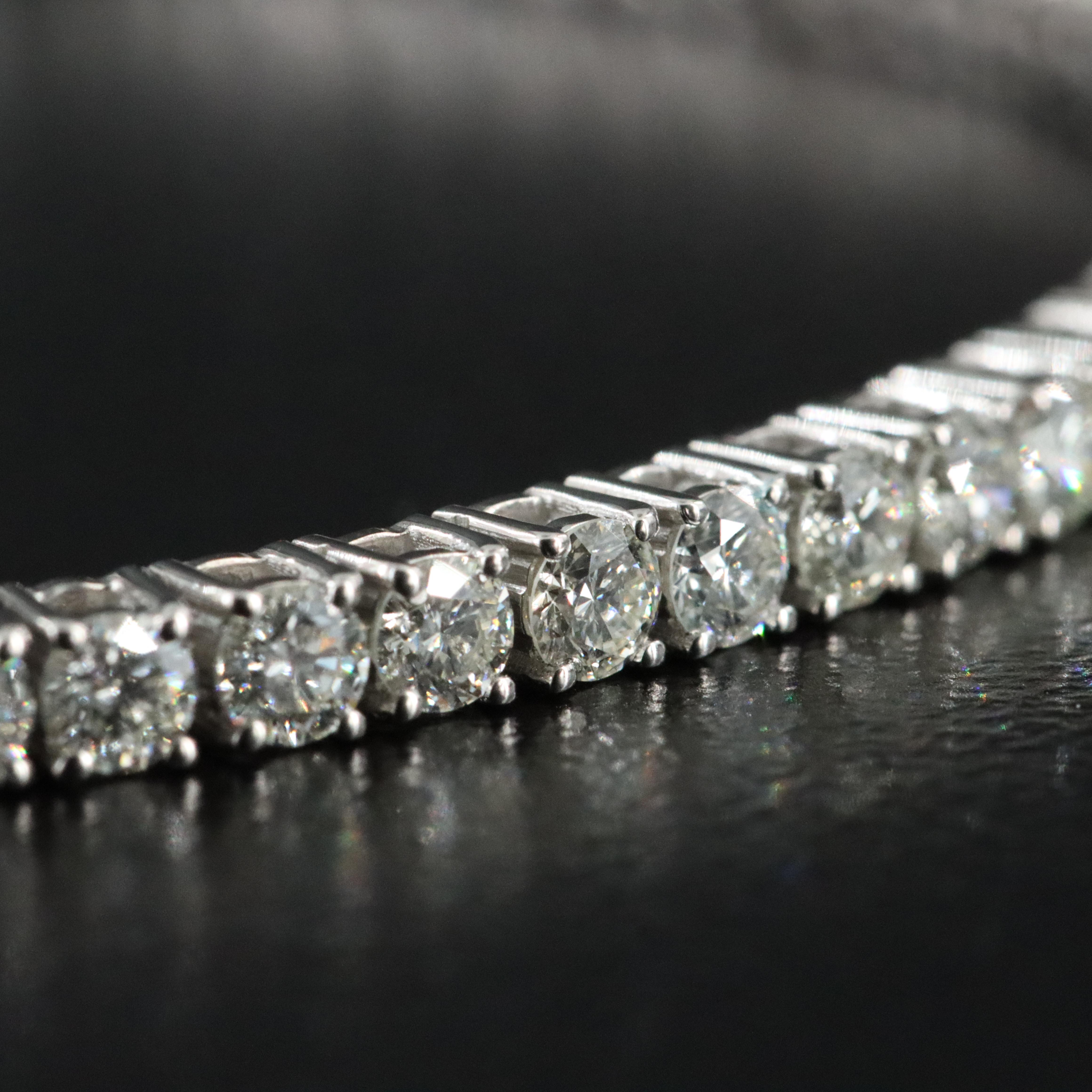 Platinum 4.29 CTW Diamond Line Bracelet