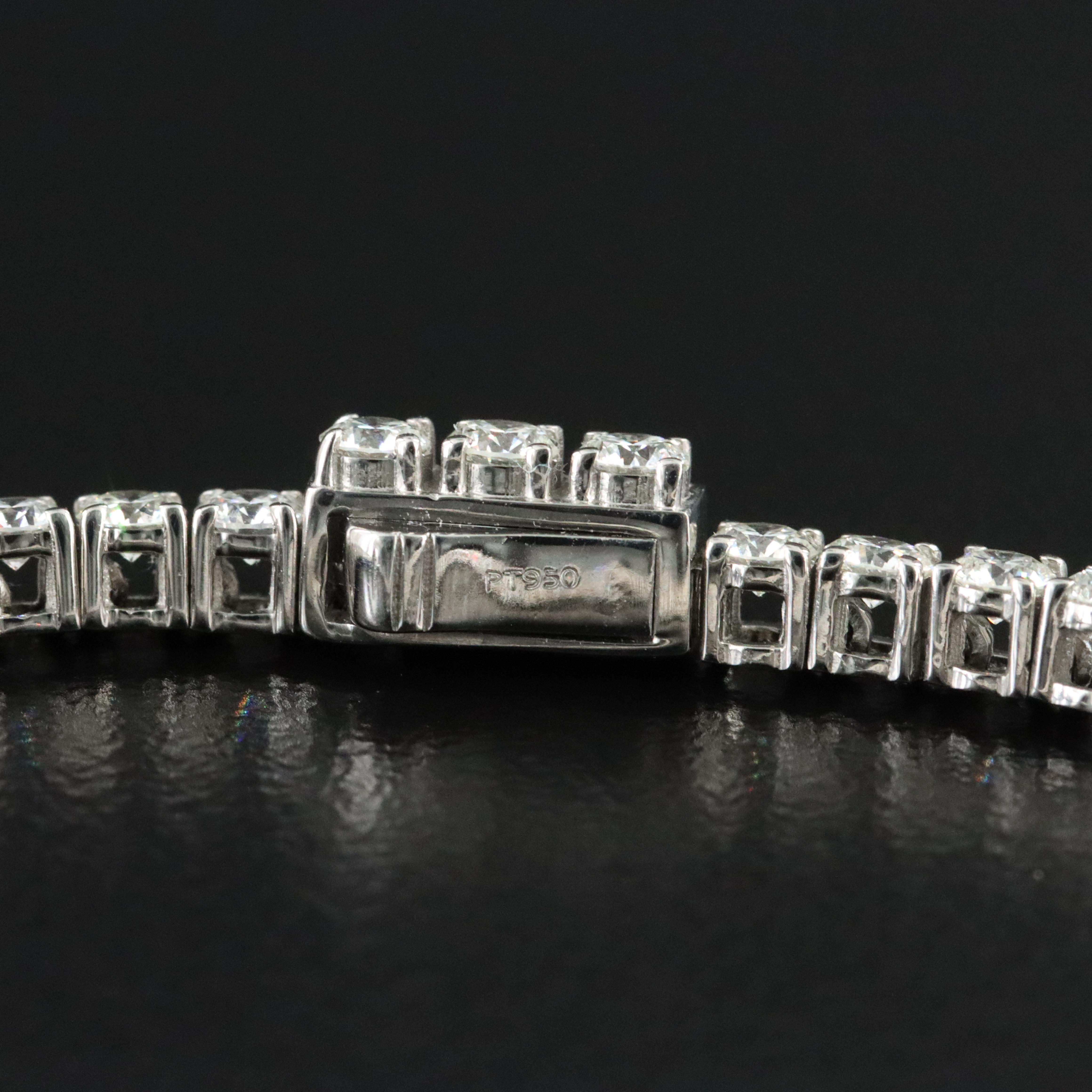 Platinum 4.29 CTW Diamond Line Bracelet
