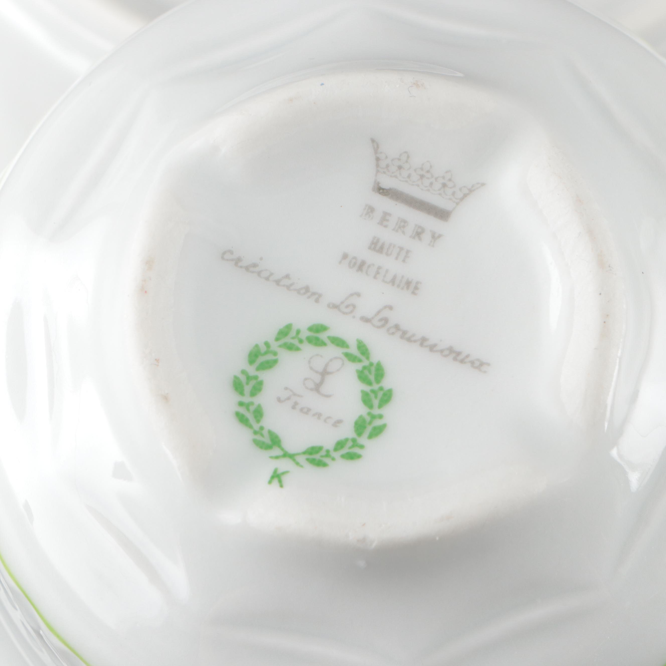 Louis Lourioux "Wildflower" Porcelain Dinnerware, 1990-2002