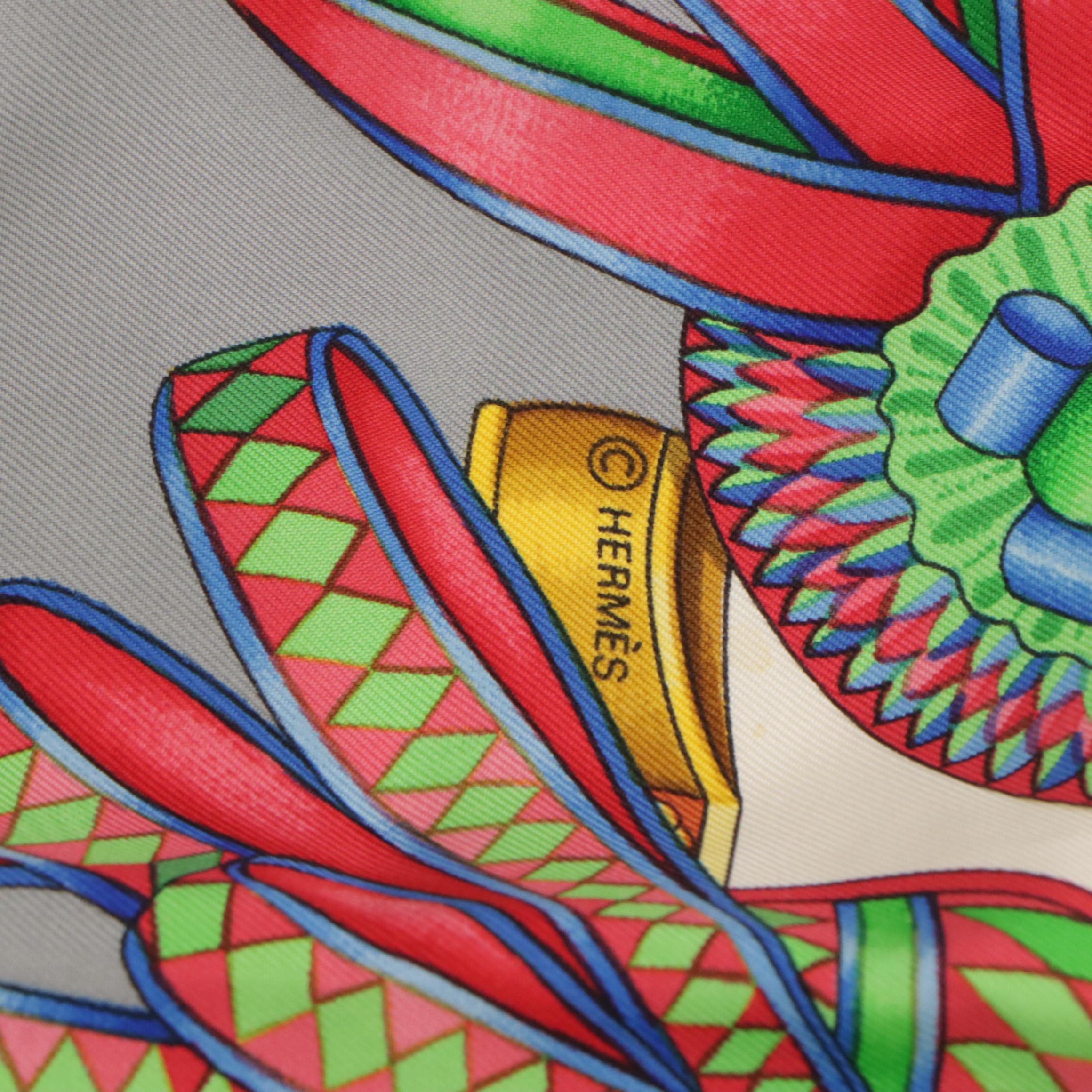 Hermès "Les Rubans du Cheval" Scarf 90 in Silk Twill