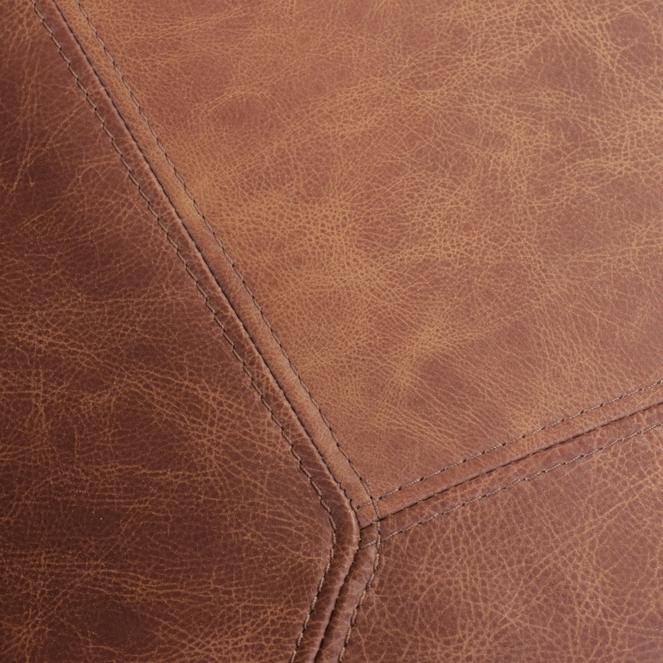 Artistic Leathers Contemporary Leather Upholstered Roll Arm Loveseat