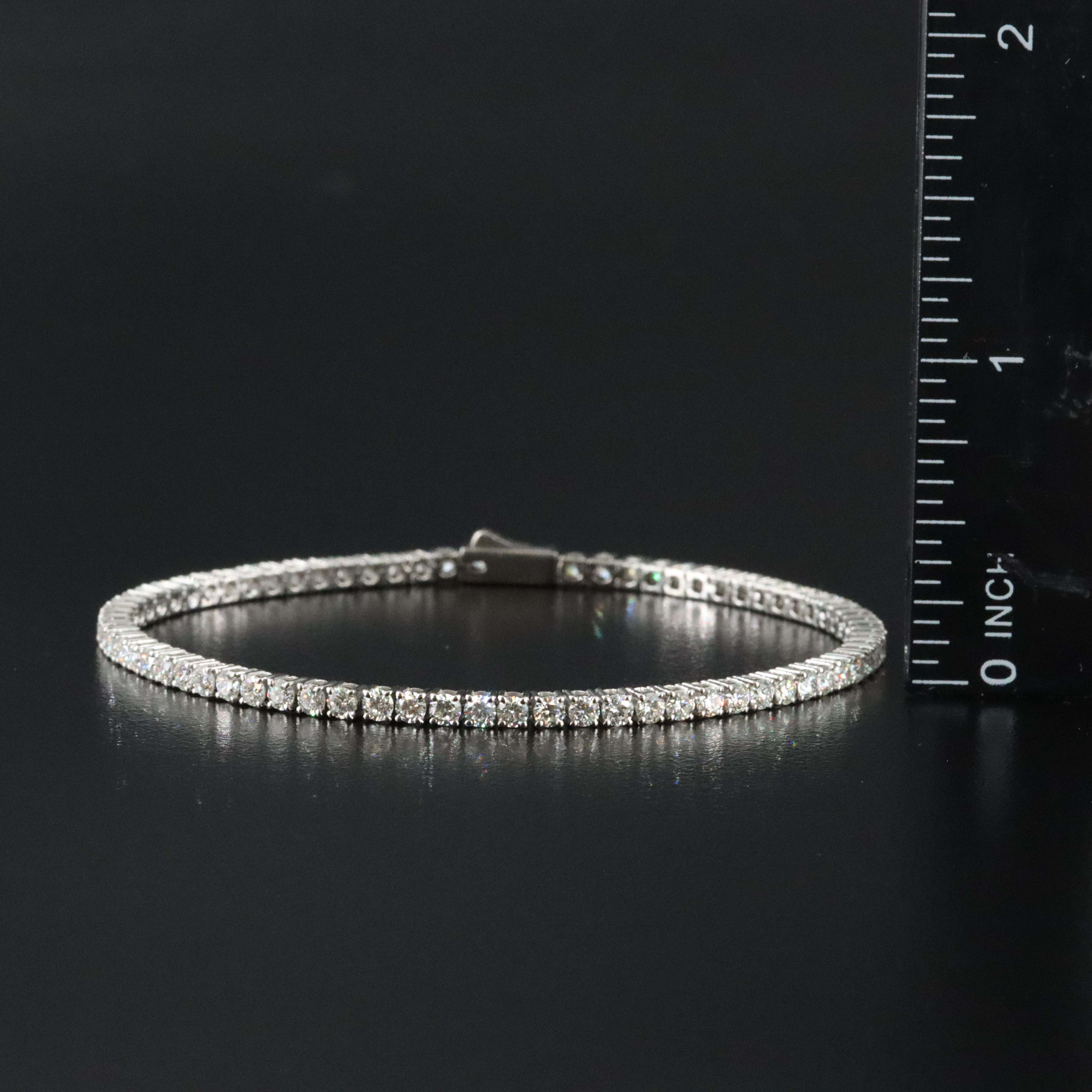 Platinum 4.26 CTW Diamond Line Bracelet