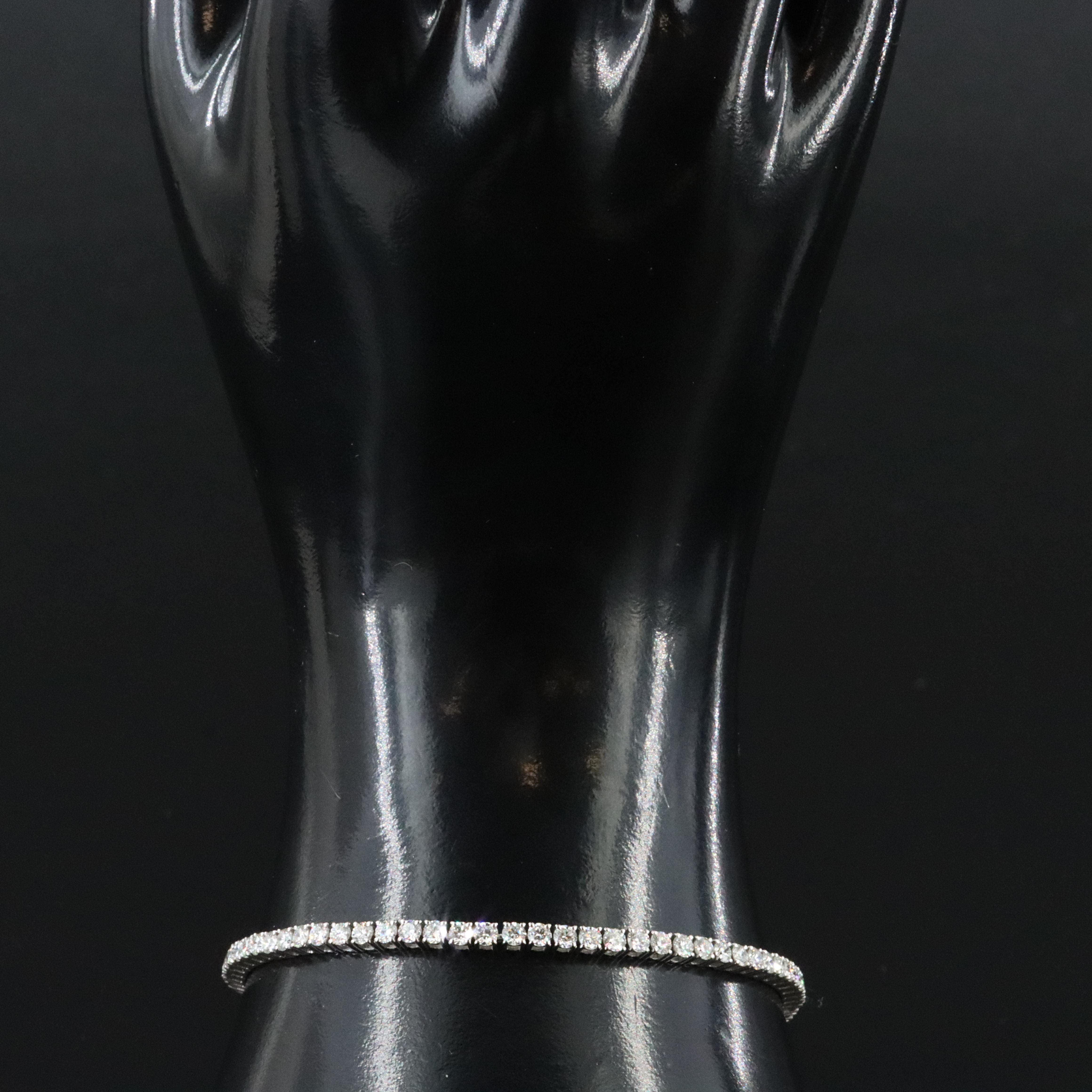 Platinum 4.26 CTW Diamond Line Bracelet