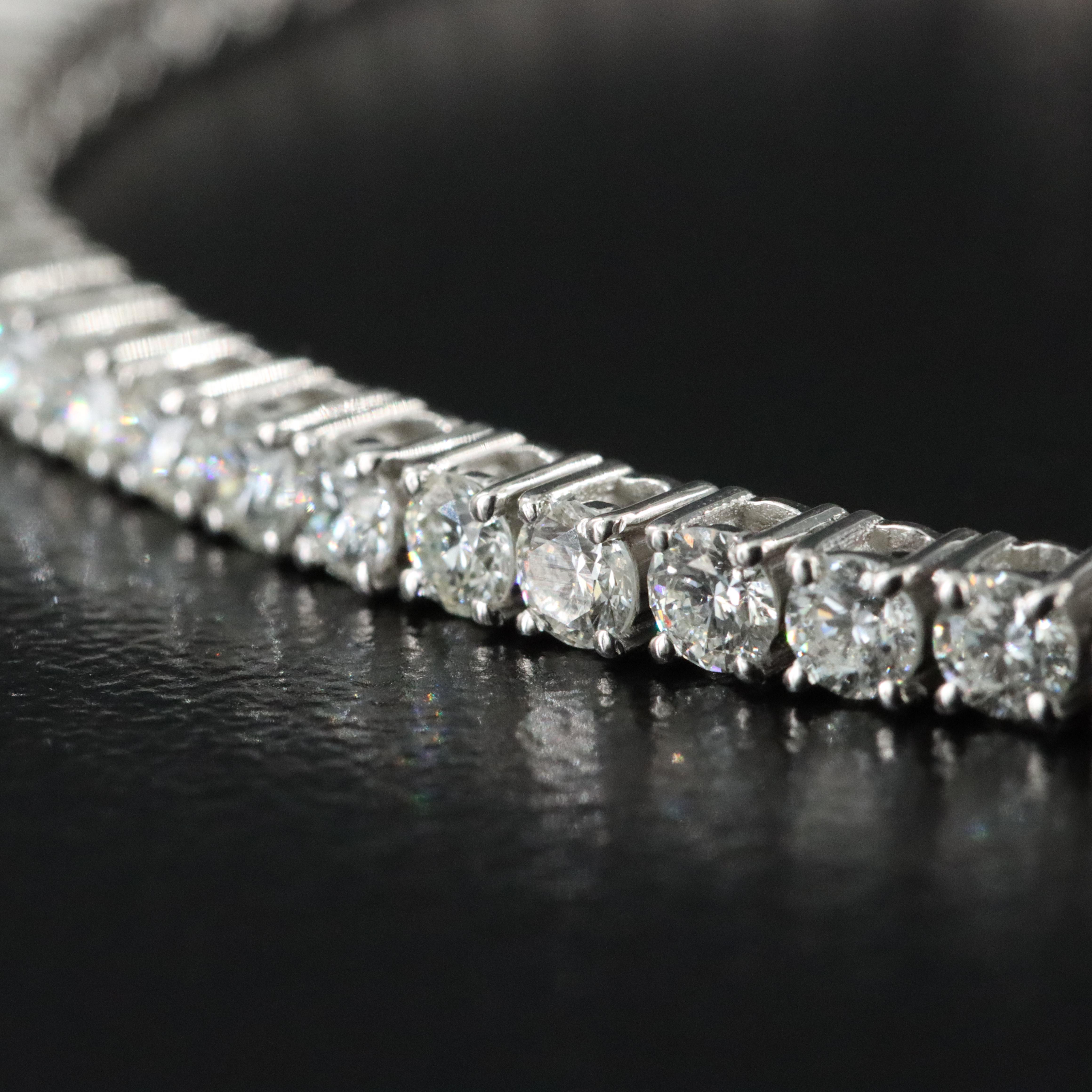 Platinum 4.26 CTW Diamond Line Bracelet