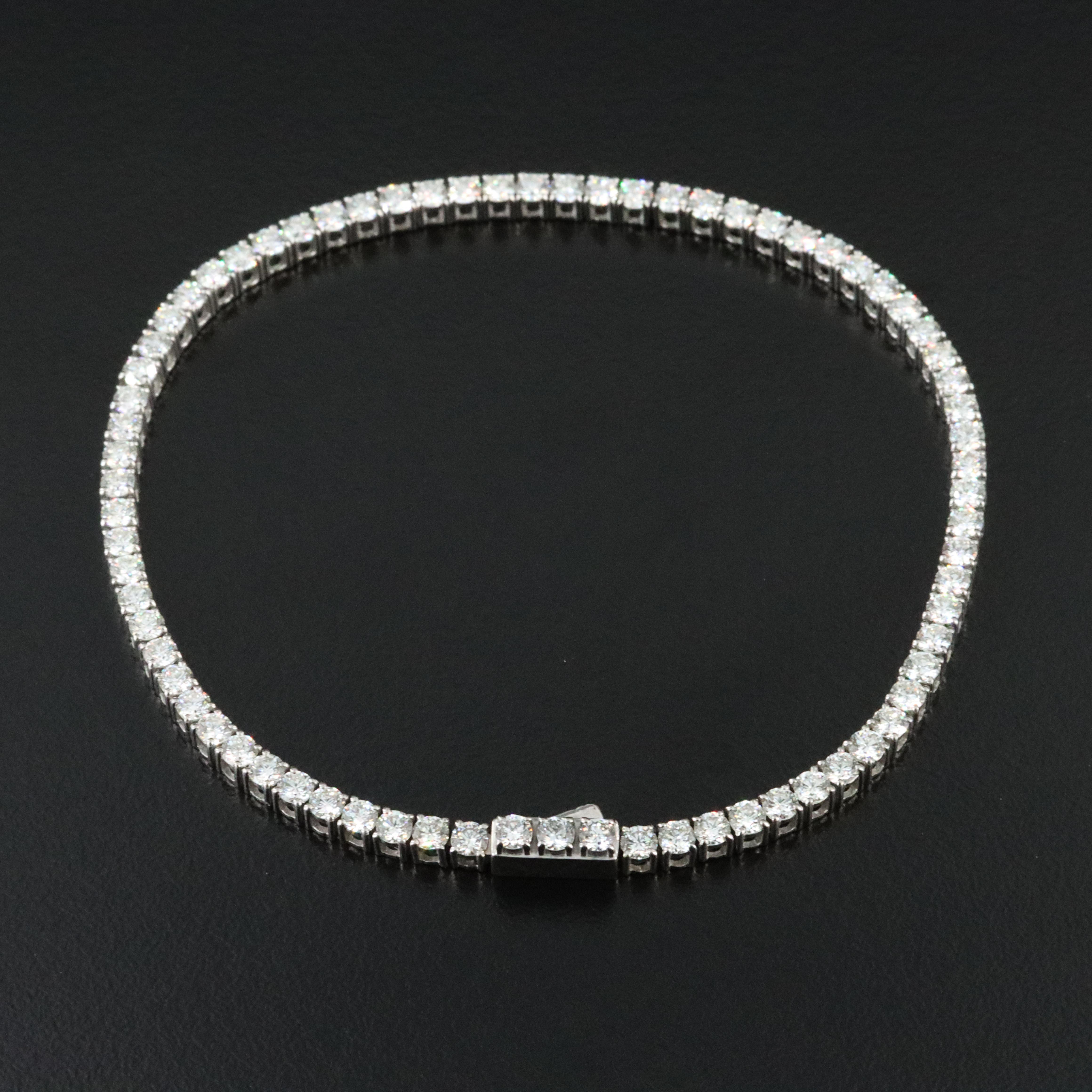 Platinum 4.26 CTW Diamond Line Bracelet