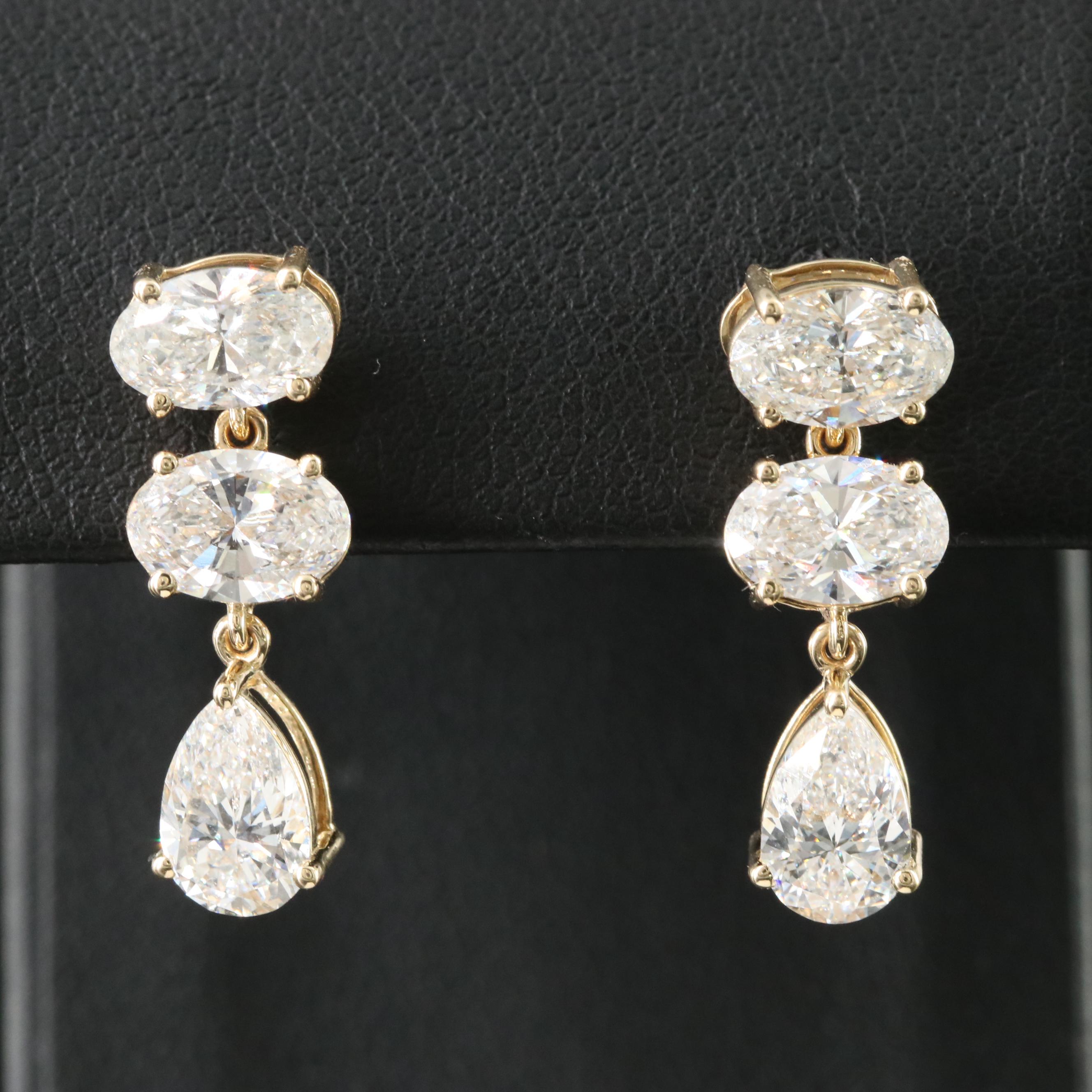 14K 4.54 CTW Lab Grown Diamond Earrings