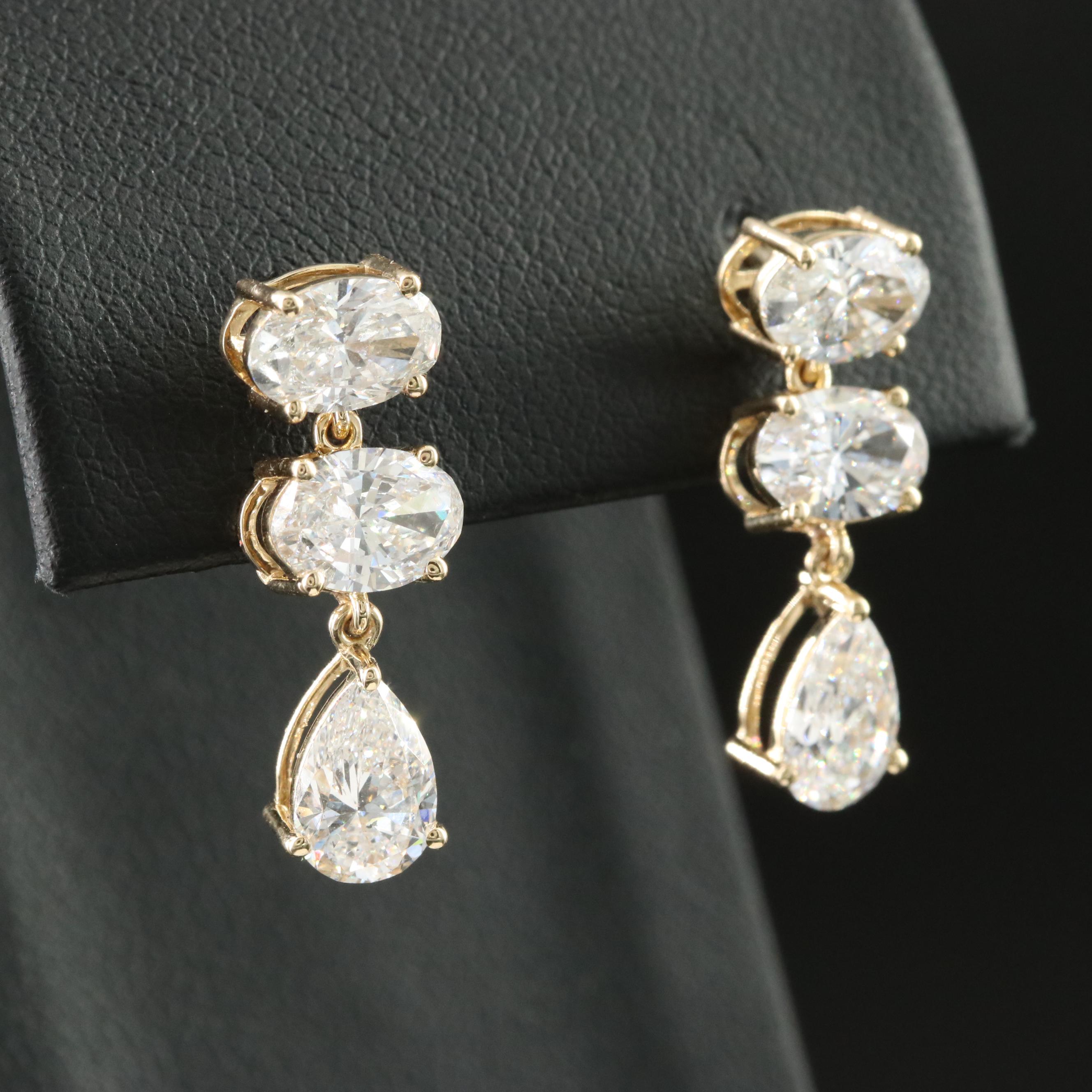 14K 4.54 CTW Lab Grown Diamond Earrings