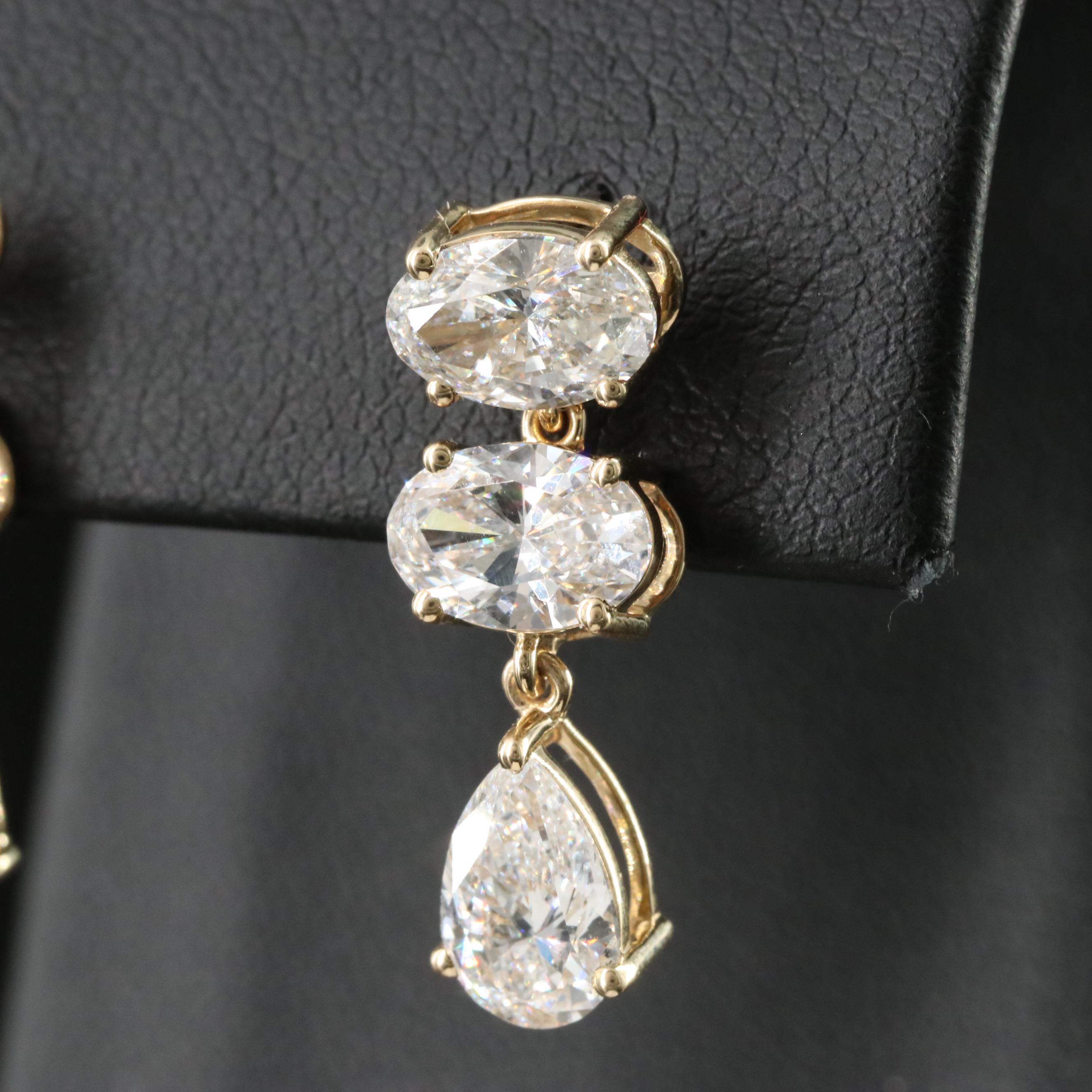 14K 4.54 CTW Lab Grown Diamond Earrings