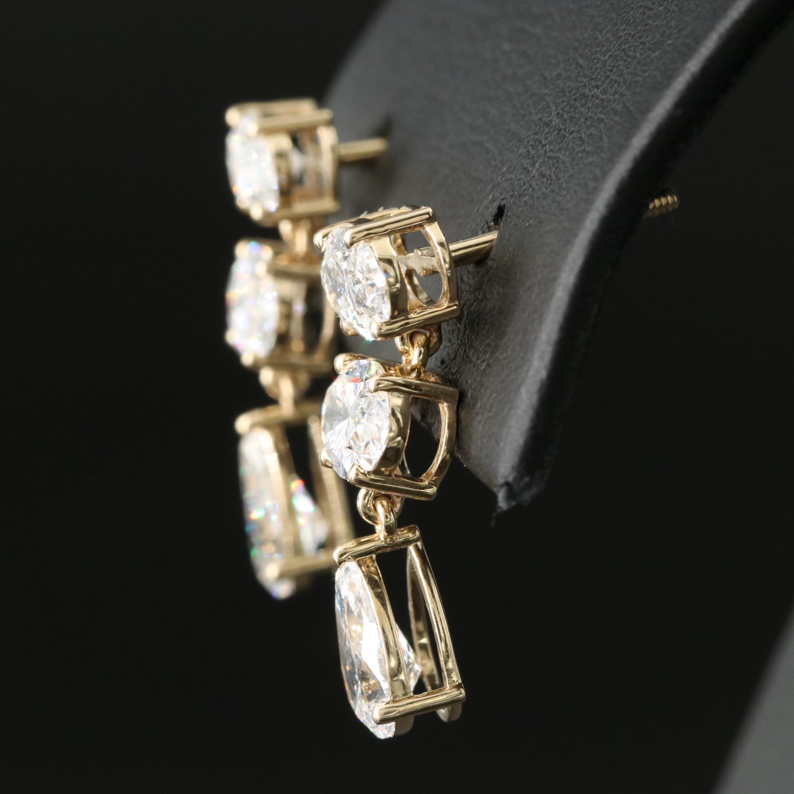 14K 4.54 CTW Lab Grown Diamond Earrings