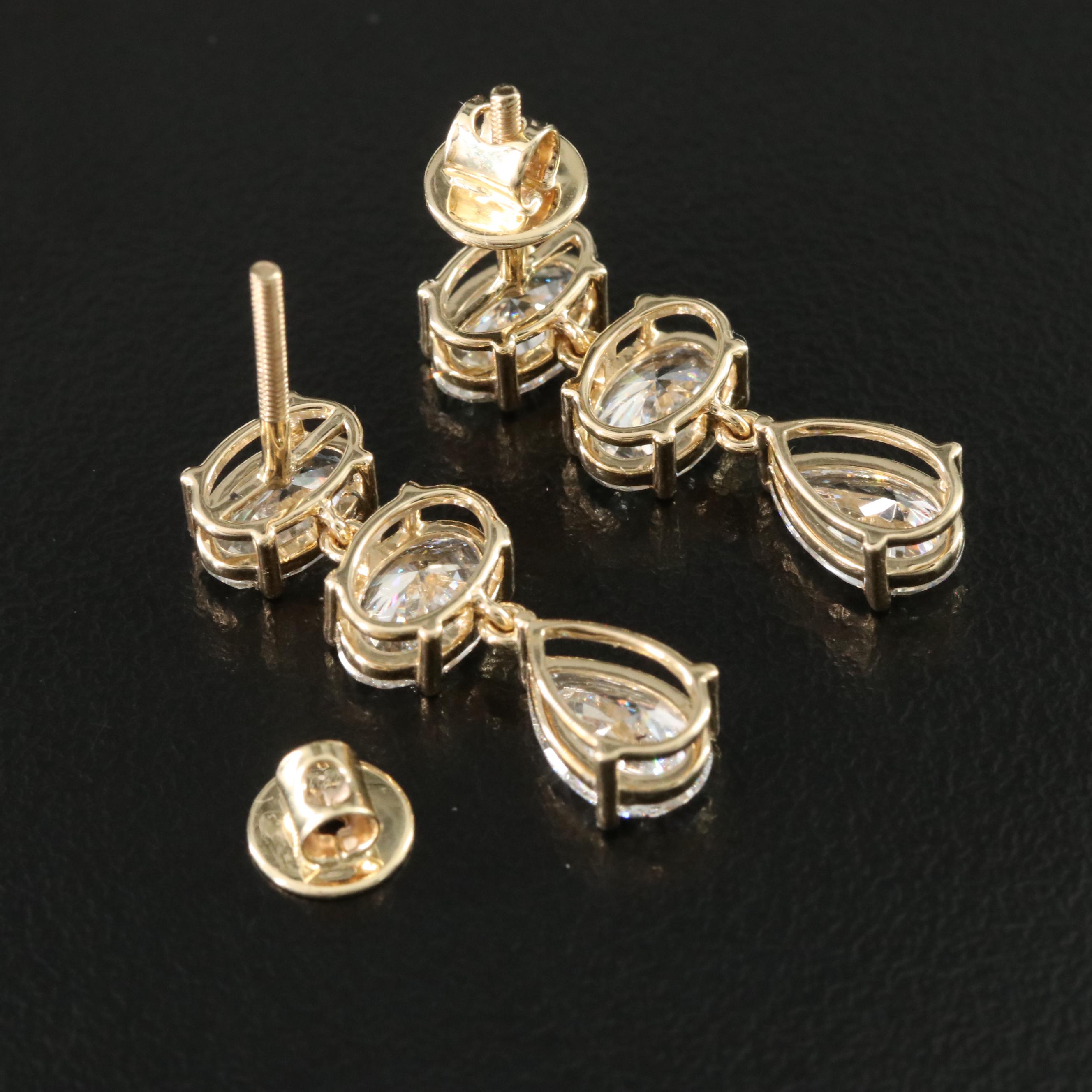 14K 4.54 CTW Lab Grown Diamond Earrings