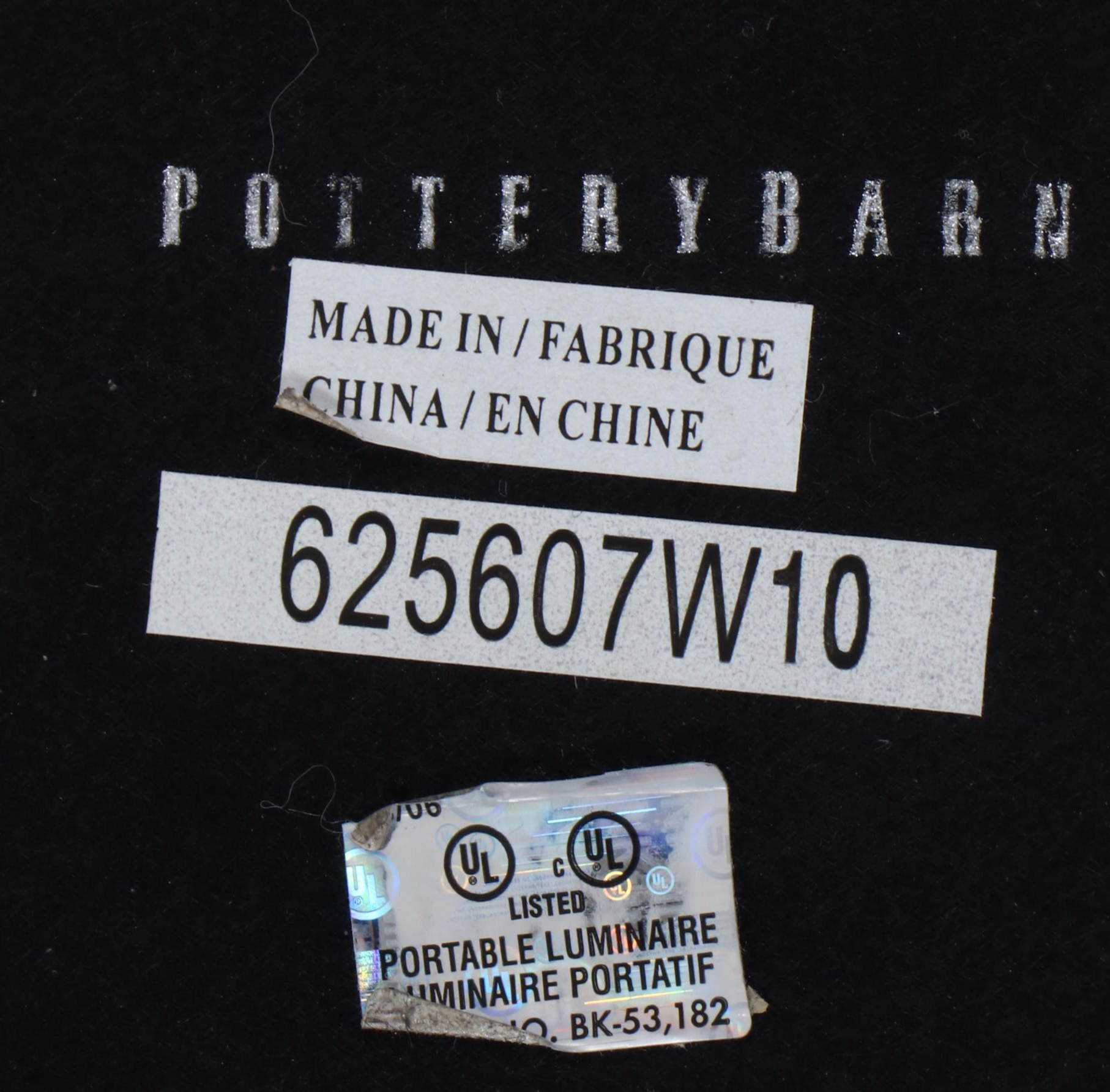 Pottery Barn Six-Pillar Electric Candlestick Wood and Glass Table Lamp