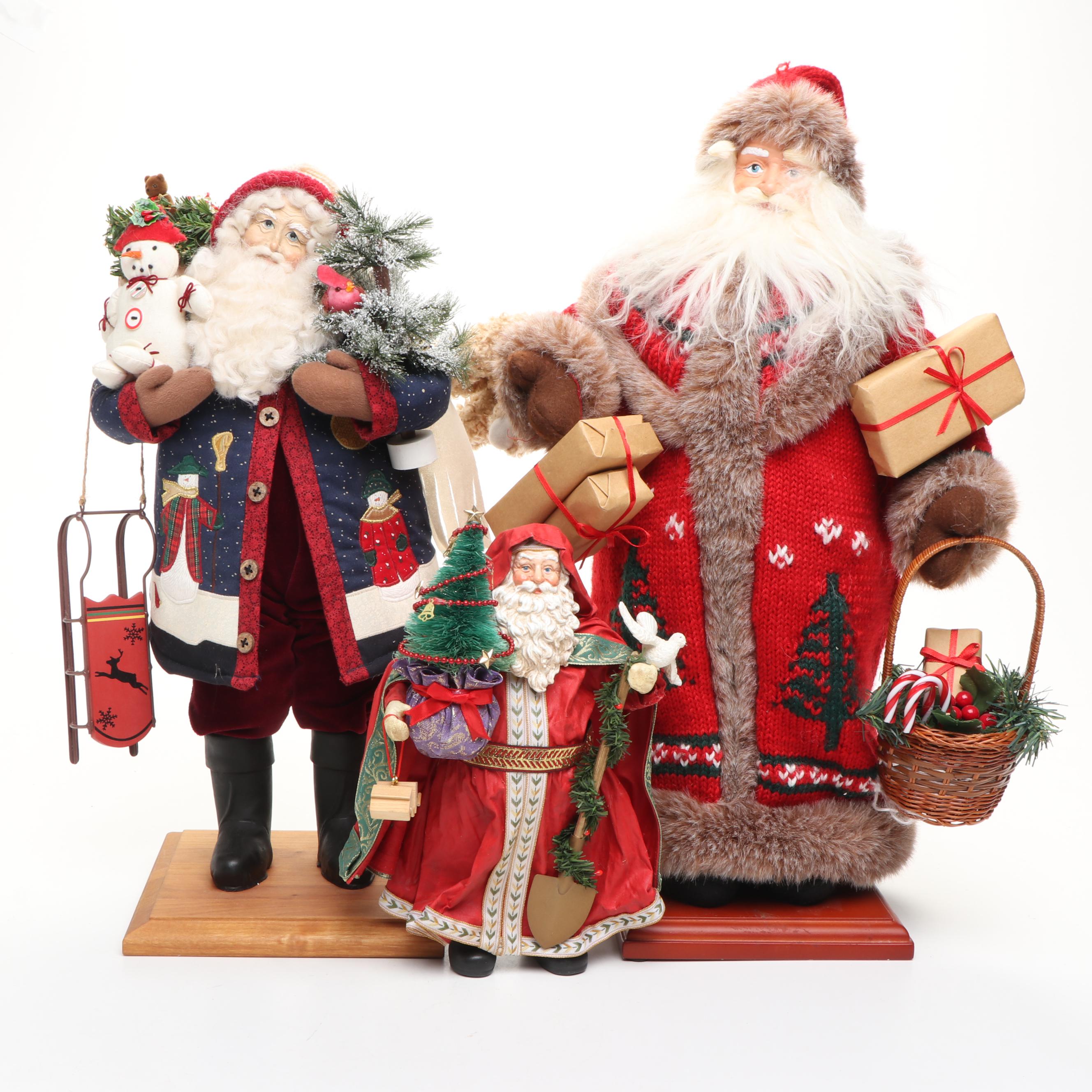 Vintage Lynn Haney and Other Santa Claus Figurines